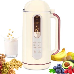 Máquina para hacer leche de soja de 23 onzas  30 onzas, fondo antiadherente interior de vidrio, máquina para hacer leche de soja 6 en 1 para nueces Máquina para hacer leche de soja de 23 onzas  30 onzas, fondo antiadherente interior de vidrio, máquina para hacer leche de soja 6 en 1 para nueces