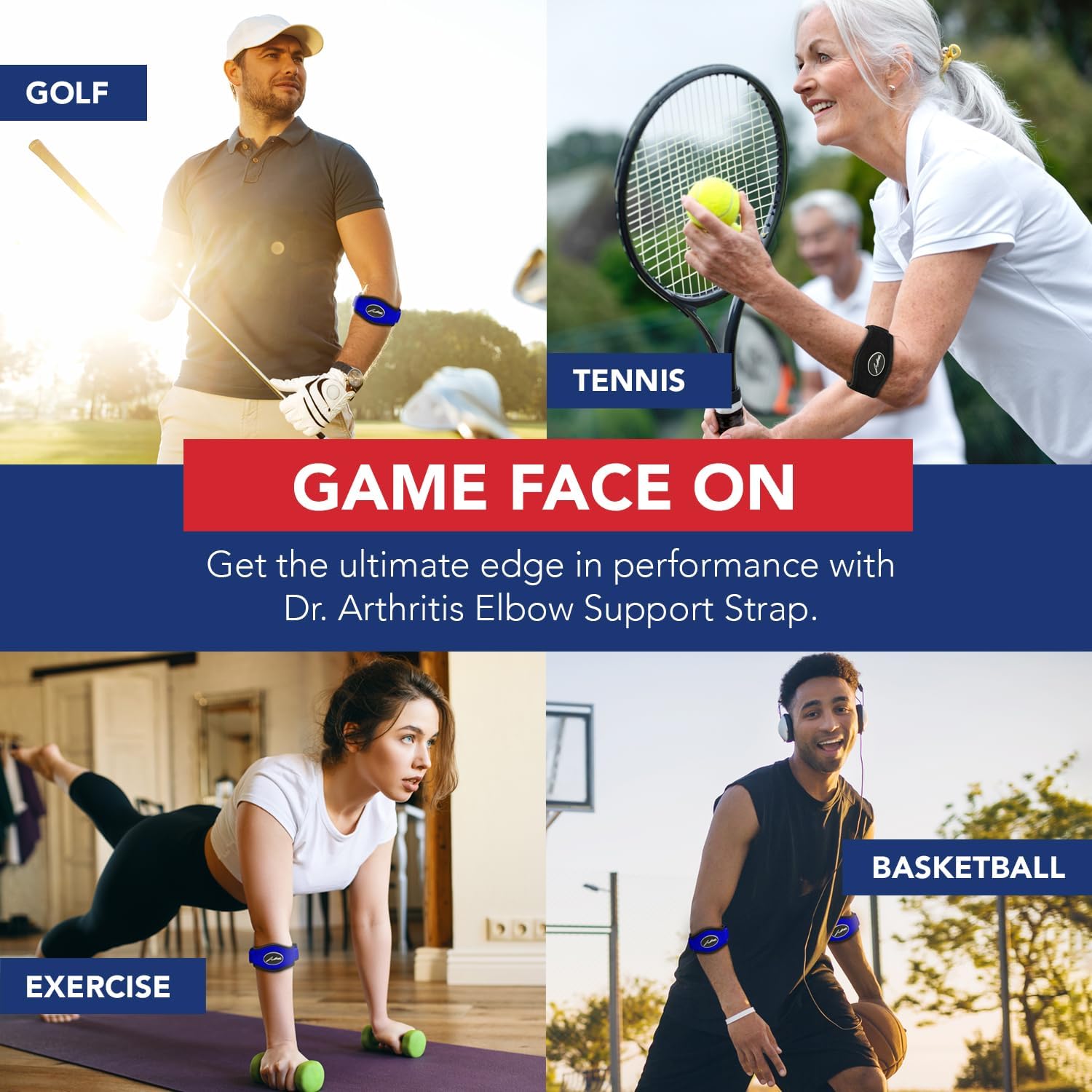 Doctor Developed – Codera de tenis duradera para tendinitis y lesiones, cómoda codera de tenis para hombres y mujeres, codera para golfistas con
