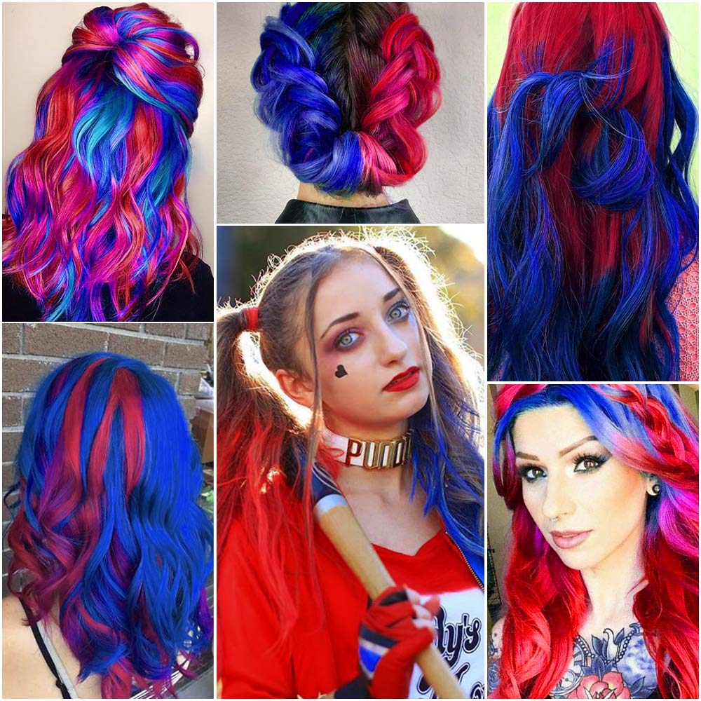 Extensiones de cabello de colores, 10 unidades, extensiones de cabello sintético con clip con reflejos coloridos para fiesta, accesorios de cabello