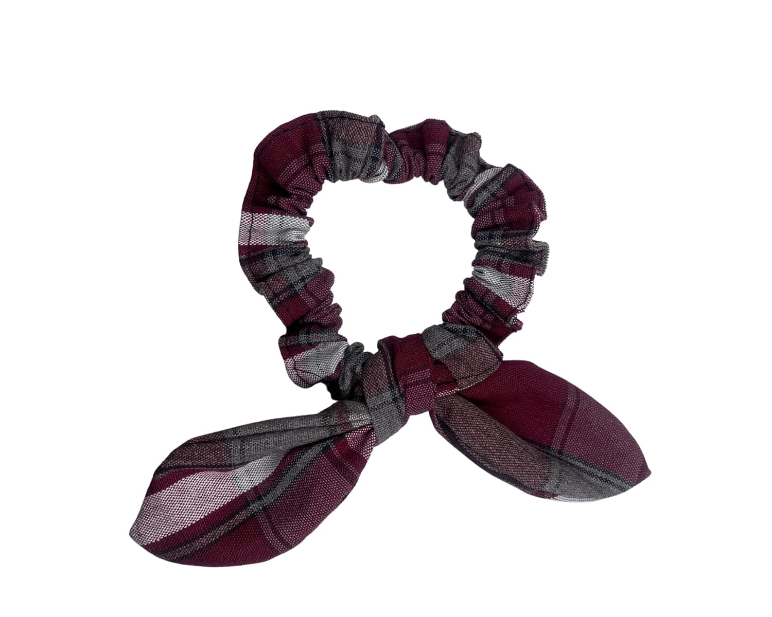 Back to SchoolUniform Plaid Scrunchie bunny ear BowknotSchool Uniform PlaidPonytail Bow ScrunchiePlaid Accessories (Plaid 54)