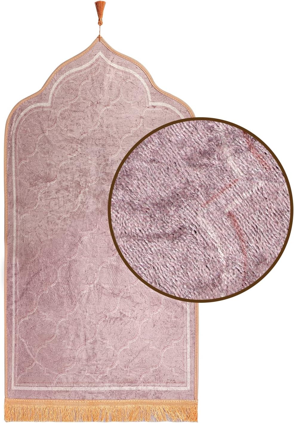 Alfombra de oración musulmana, alfombra de terciopelo islámico turco, para regalos de Ramadán, alfombra de oración de franela suave para mujeres y