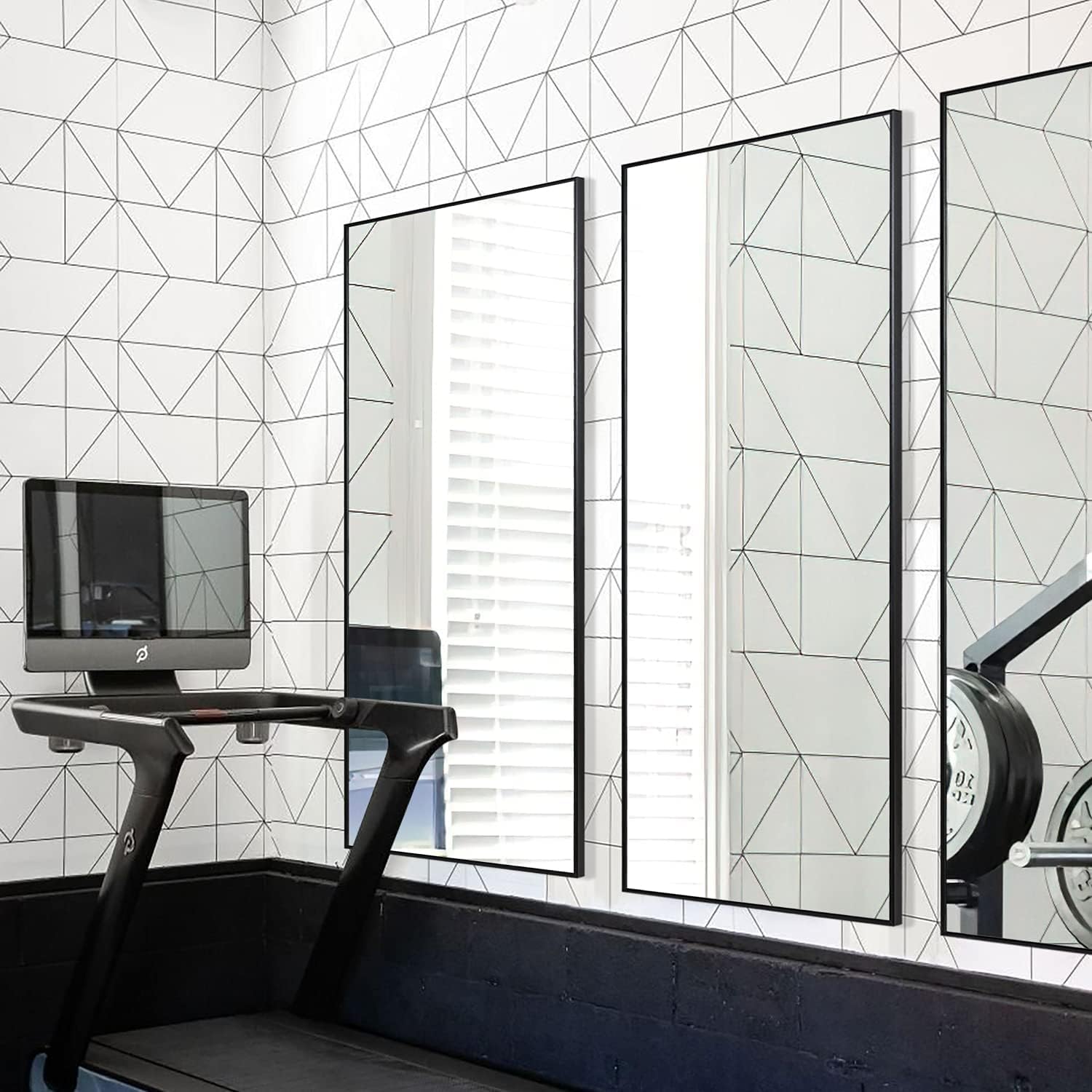 PexFix – Espejo de pie de longitud completa de 58 x 19 pulgadas, espejo de pared moderno con marco de aleación de aluminio para colgar o inclinarse