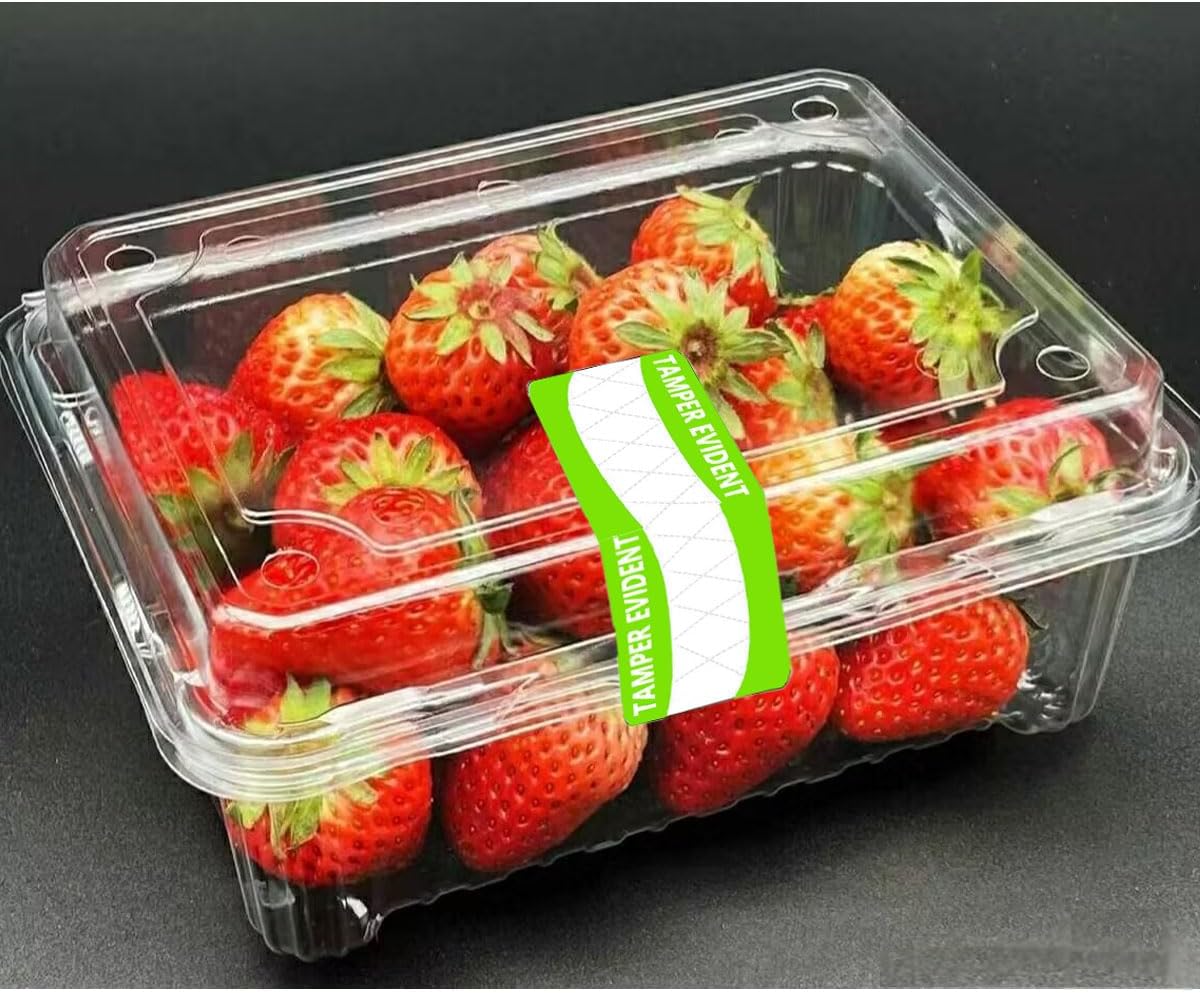 Etiqueta térmica directa a prueba de manipulaciones, 2.2 x 6 pulgadas sellada para alimentos a prueba de manipulaciones para etiquetas de frescura y