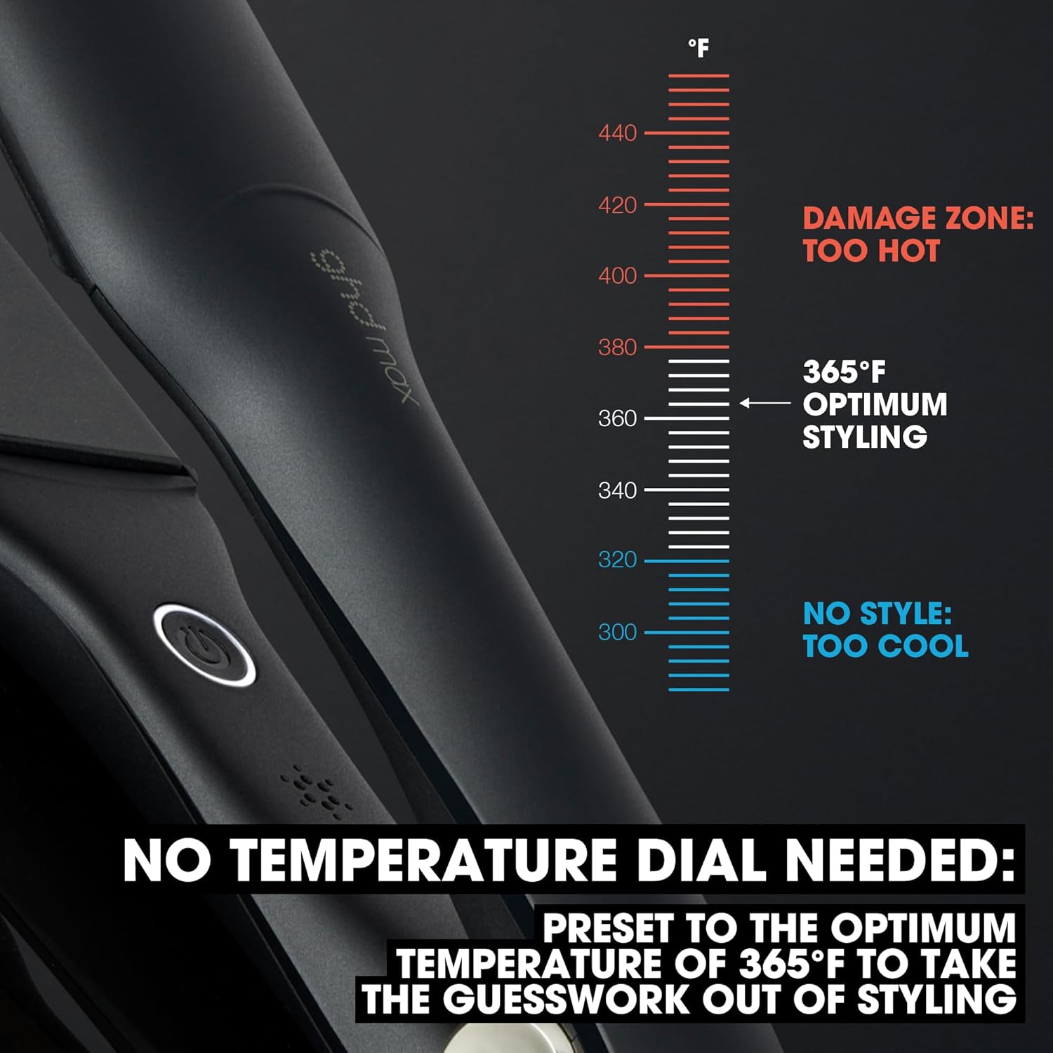 ghd Max Styler Essentials Duo – Plancha plana de 2 pulgadas de ancho para alisar el cabello (negro) con protector de cuerpo en aerosol de protección