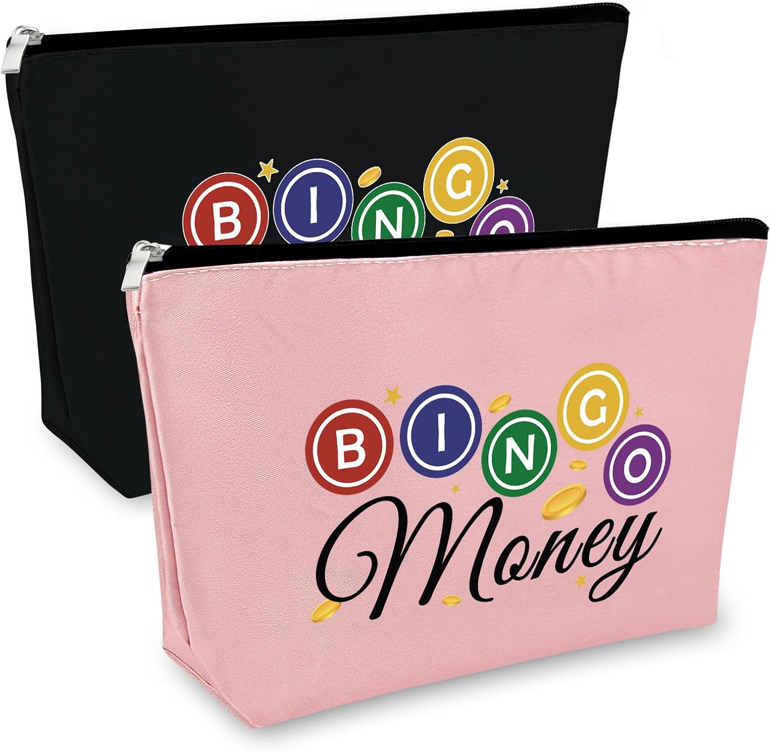 Sfodiary Bolsa de maquillaje para amantes del bingo, regalos de bingo para mujeres, amantes del casino, regalo para mujeres, bolsa de cosméticos,