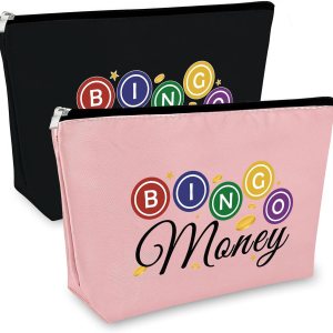 Sfodiary Bolsa de maquillaje para amantes del bingo, regalos de bingo para mujeres, amantes del casino, regalo para mujeres, bolsa de cosméticos, Sfodiary Bolsa de maquillaje para amantes del bingo, regalos de bingo para mujeres, amantes del casino, regalo para mujeres, bolsa de cosméticos,
