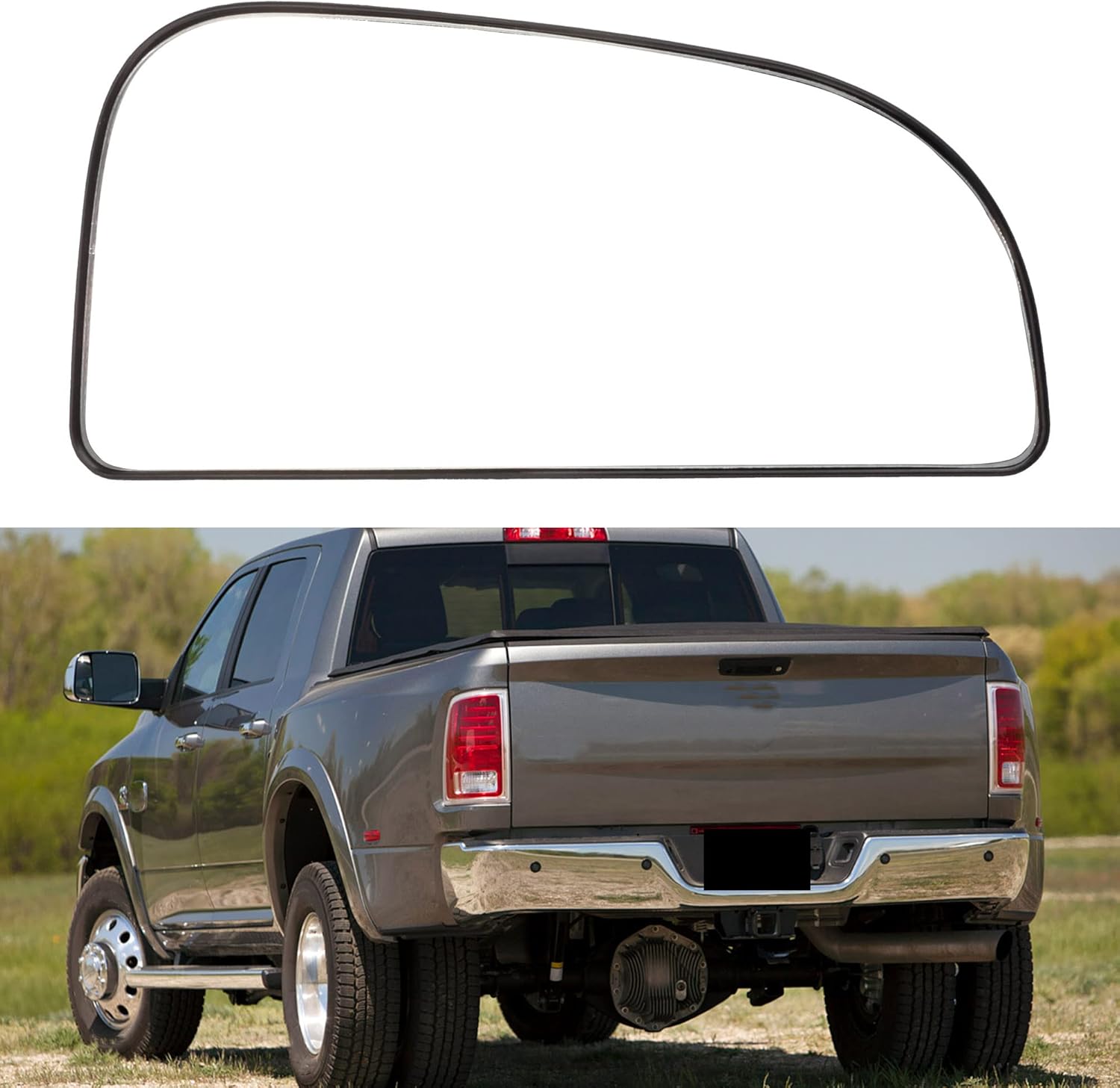 Dasbecan 68067731AA Espejo retrovisor inferior del lado del conductor compatible con Dodge Ram 1500 2500 3500 4500 5500 2009-2020 Espejo convexo sin