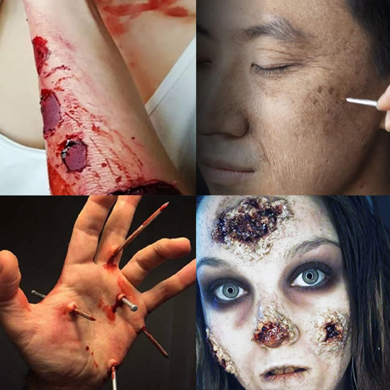 Yeweian SFX – Maquillaje líquido de látex SFX, 2.1 onzas, monstruo de Halloween, payaso zombi, látex para quemaduras escaldadas, cicatrices, cortes,