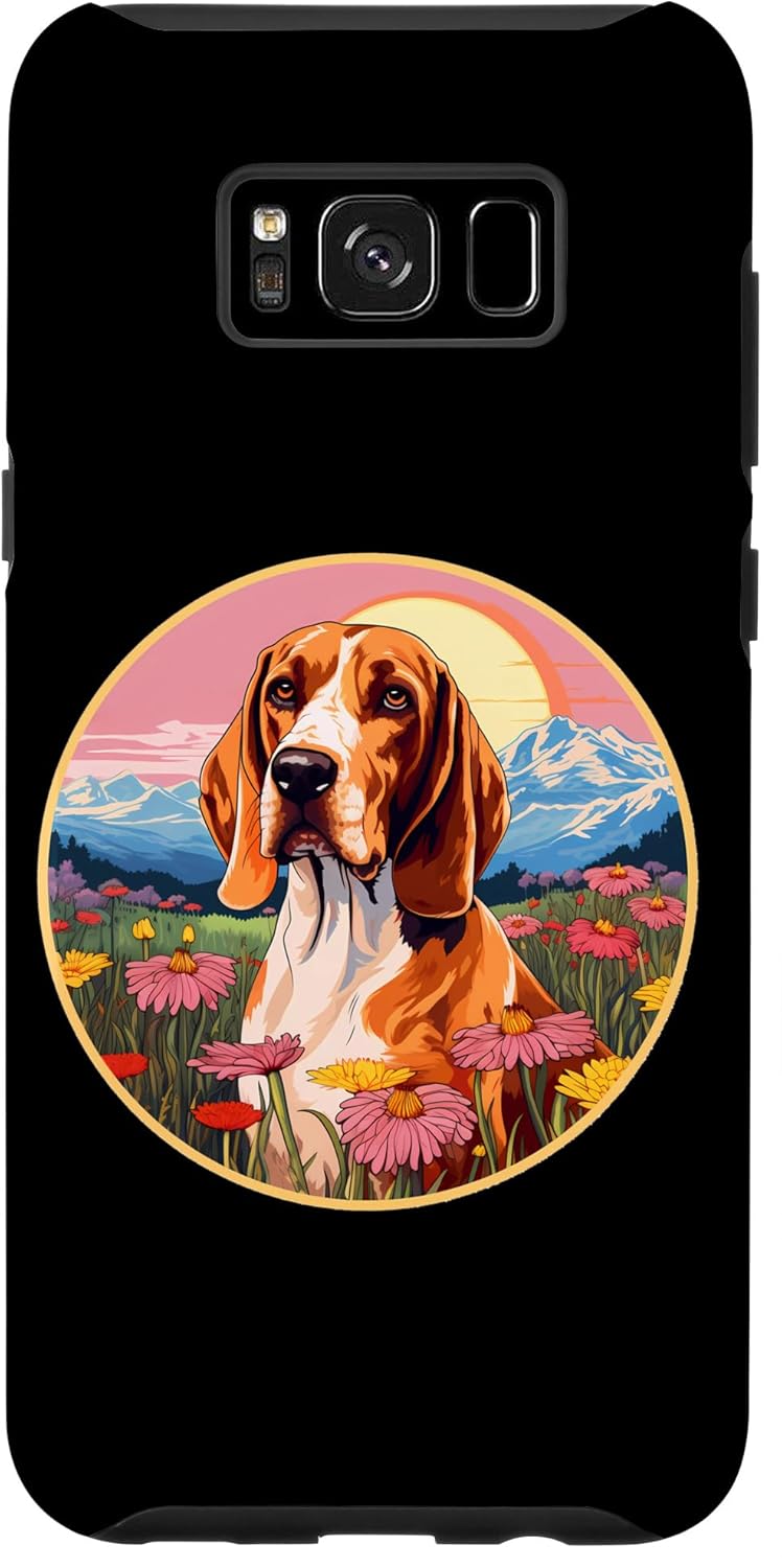 Galaxy S8+ Cute American English Coonhound Mountain Flower Meadow Dog Case