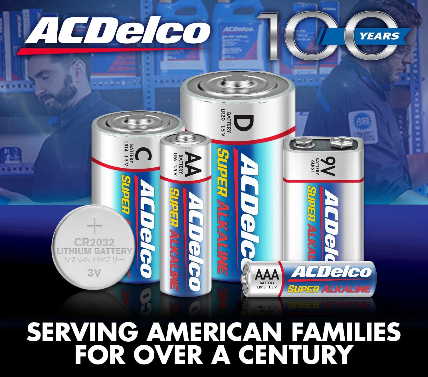 ACDelco 100 pilas AAA, batería súper alcalina de máxima potencia y ACDelco 60 pilas AA, batería súper alcalina de máxima potencia, 10 años de vida