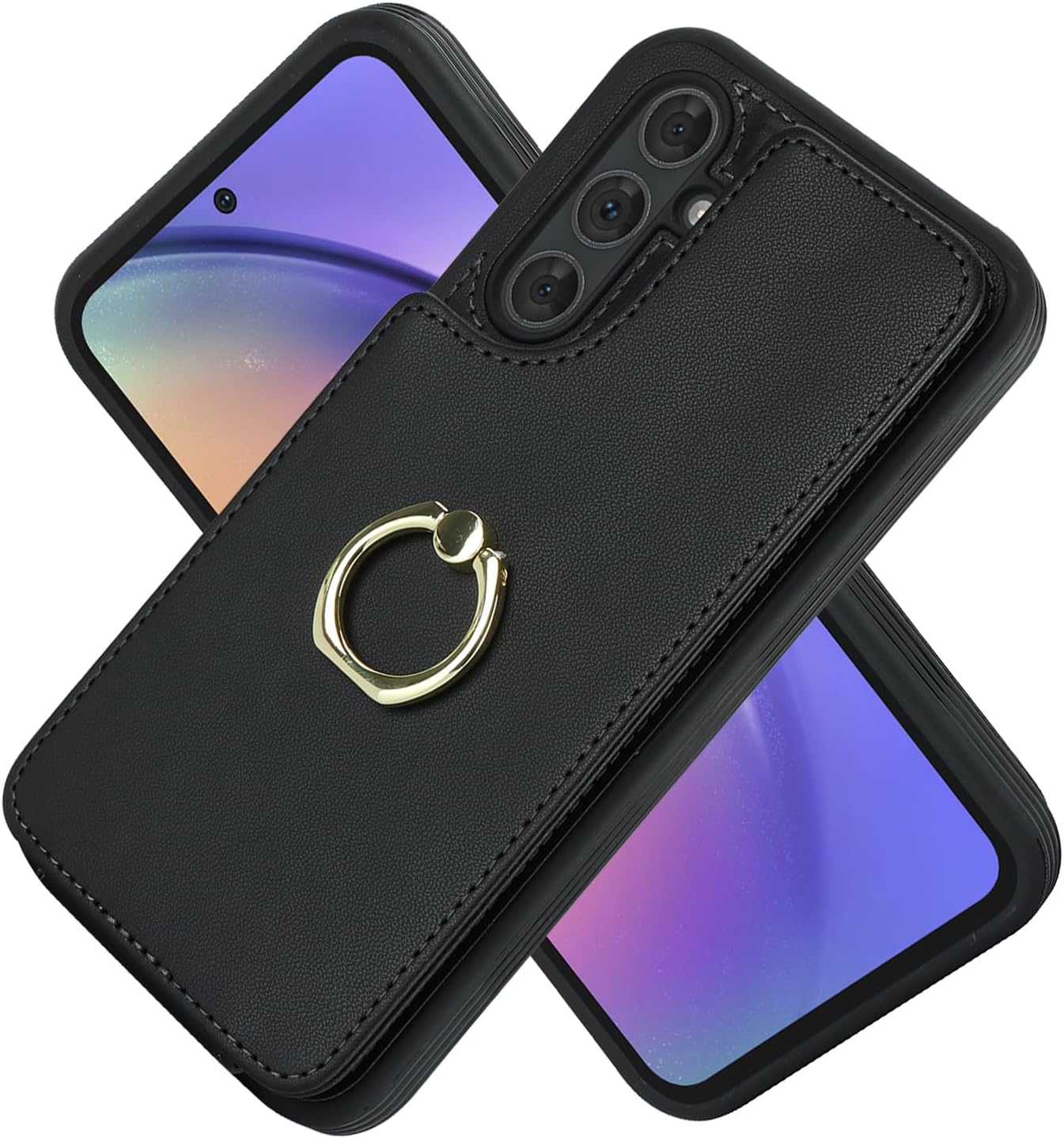 Funda para Samsung Galaxy A54 5G con tarjetero, Galaxy A54 5G Funda tipo cartera para mujer, tarjetero de crédito, soporte de anillo, fundas tipo
