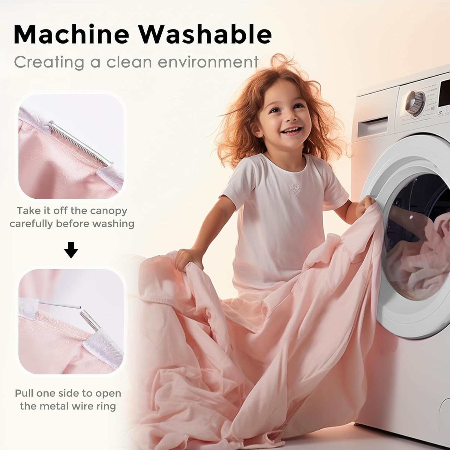 Toldo de cama grande con luces de estrellas, toldo de doble capa para cama, tienda de campaña de princesa para habitación de niñas, toldo