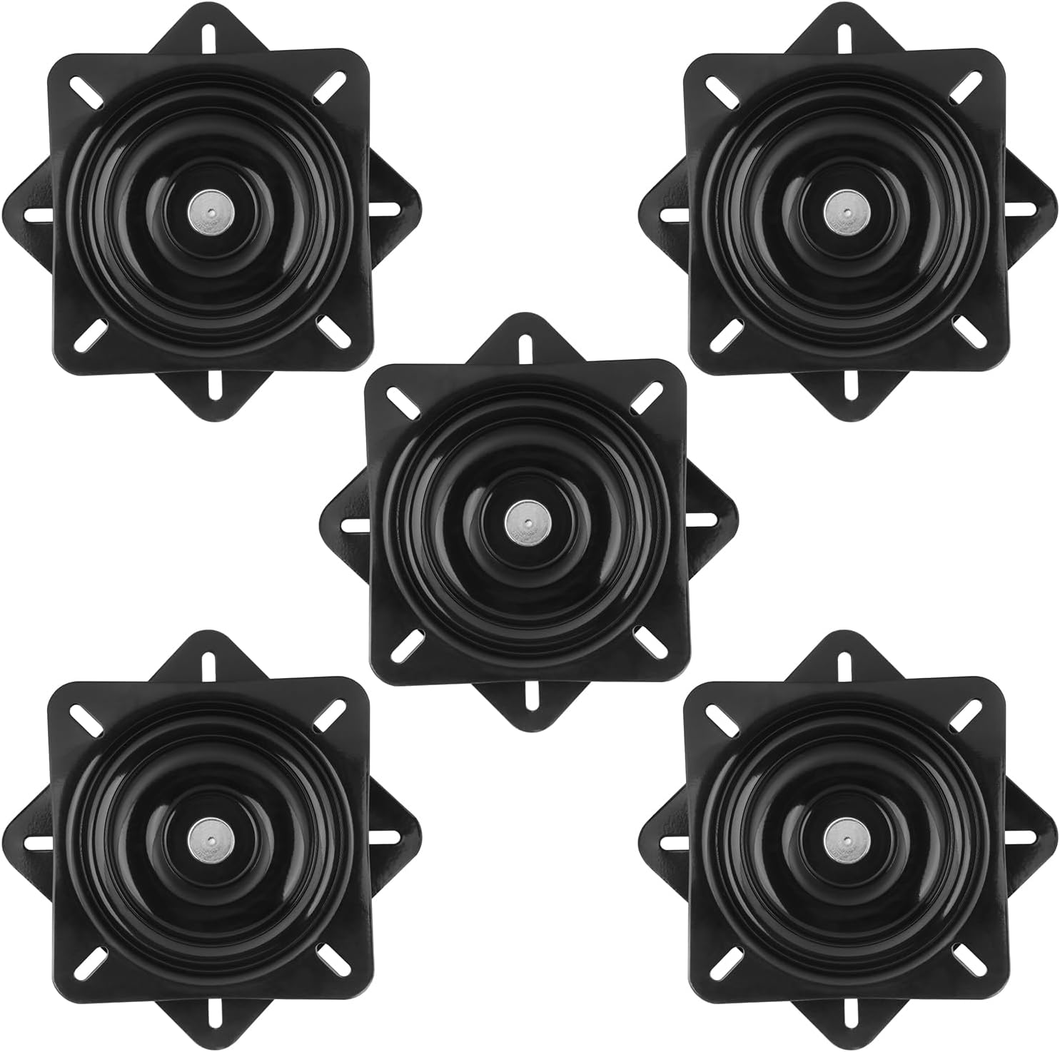 GENHAKON 5 taburetes giratorios de 6.25 pulgadas, placa giratoria para silla reclinable o muebles