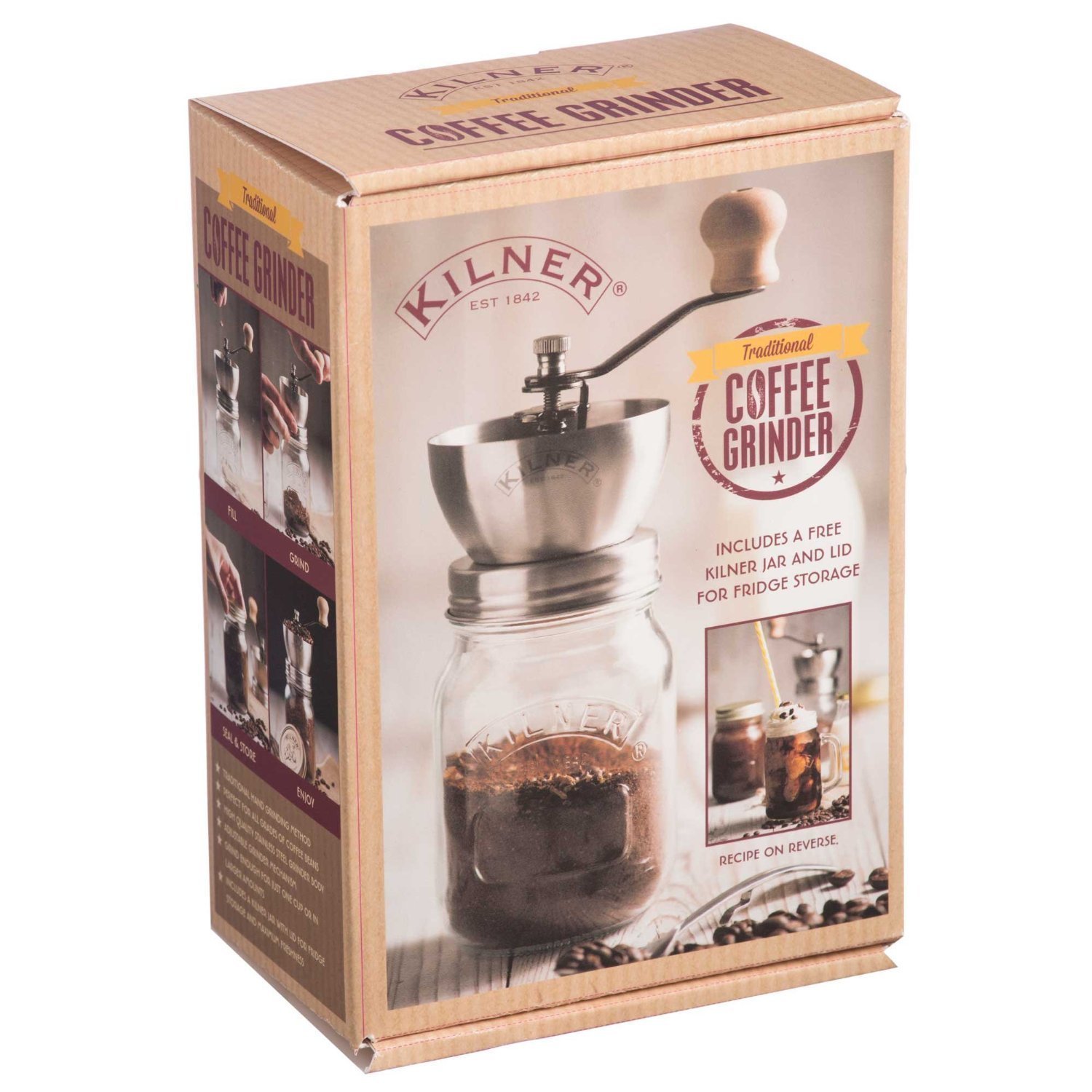 Kilner Molinillo de café y tarro de conservas
