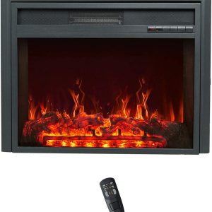 FLAME&SHADE Insertar chimenea eléctrica, 28 pulgadas de ancho, calentador de habitación portátil independiente con temporizador, termostato digital FLAME&SHADE Insertar chimenea eléctrica, 28 pulgadas de ancho, calentador de habitación portátil independiente con temporizador, termostato digital
