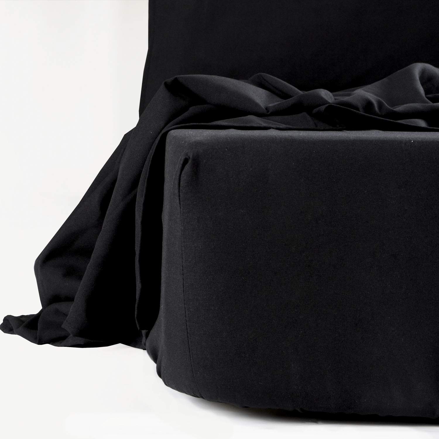 NTBAY Juego de sábanas de microfibra para cuna de 3 piezas para bebé, sábana encimera y funda de almohada, color negro
