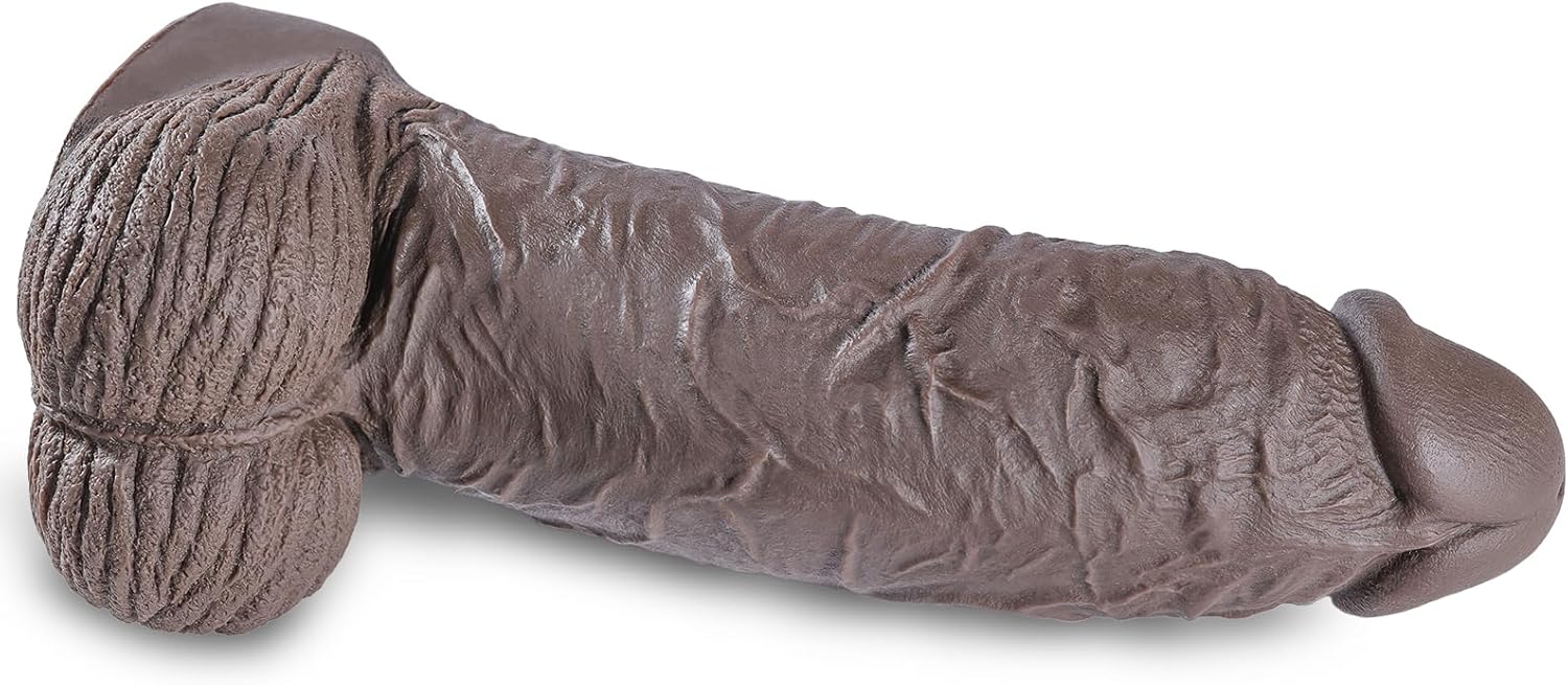 Consolador de silicona enorme realista de 13 pulgadas, consoladores grandes de 3.27 pulgadas de diámetro con venas realistas y bolas de forma