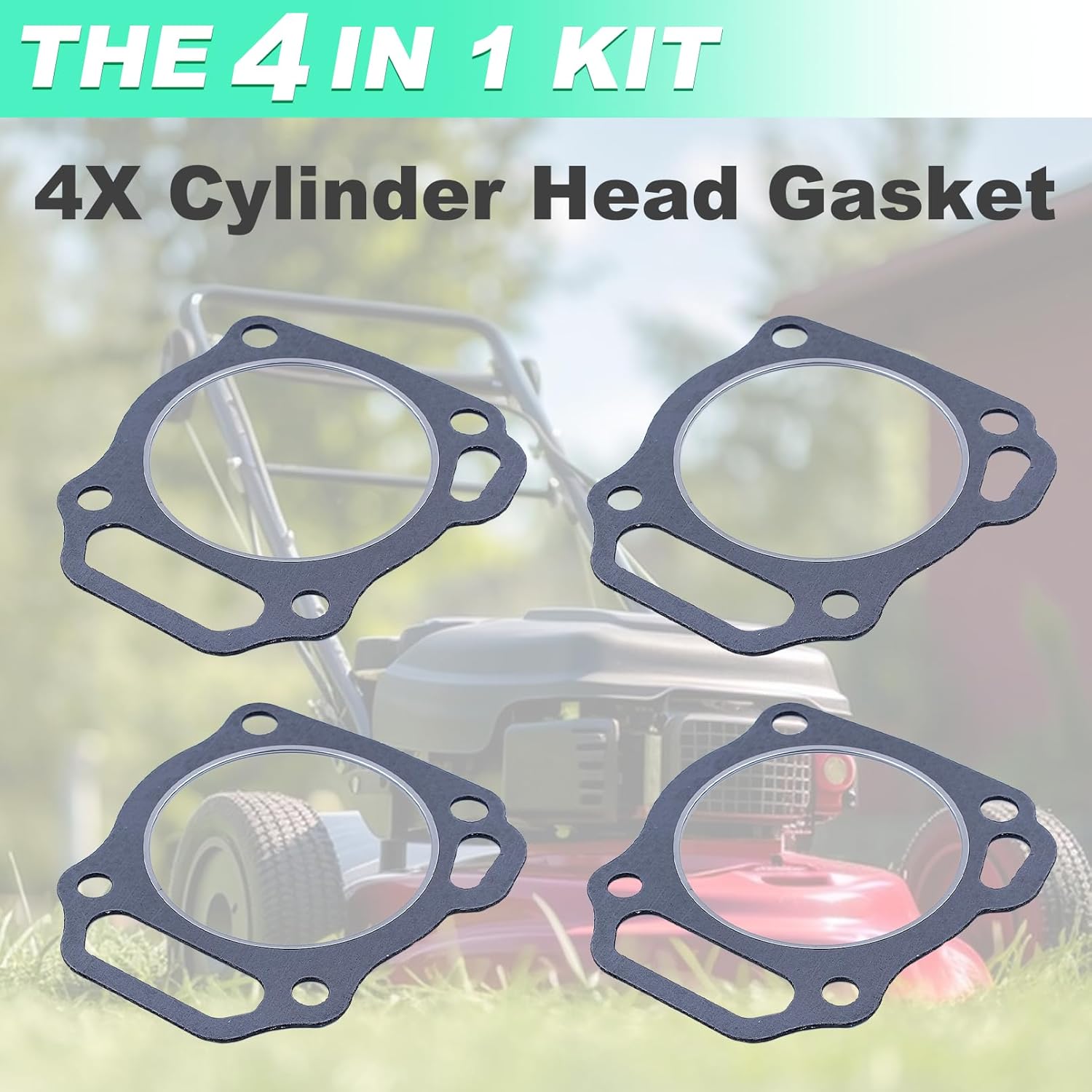Adefol Motor Motor 4pcs Junta de culata para Hond GX390 13HP GX 390 12251-ZF6-W00 Piezas de repuesto para cortacésped
