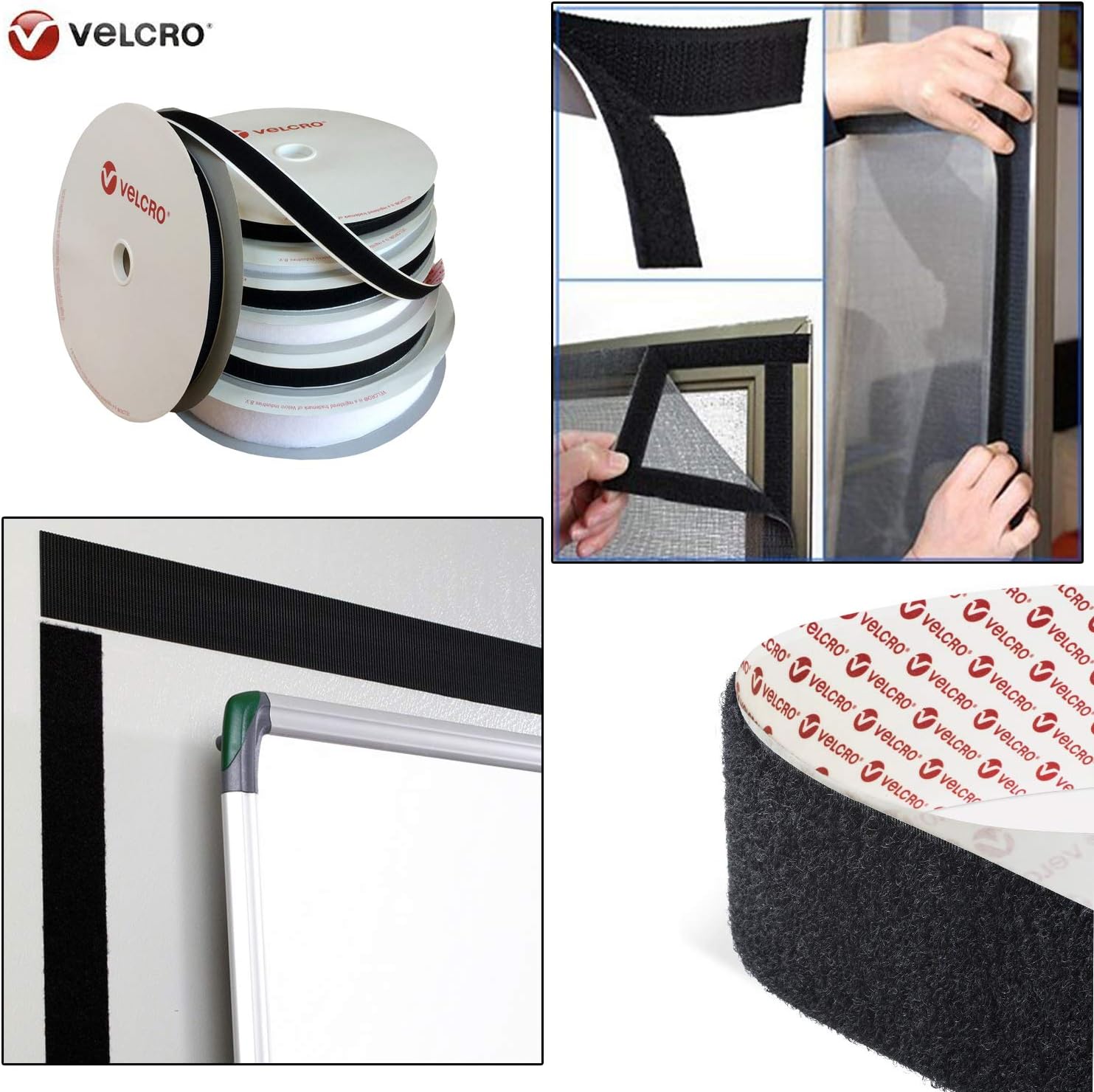 Velcro – Cinta autoadhesiva PS14 con cierre de velcro (blanco, 38 pulgadas – 5.5 yardas)