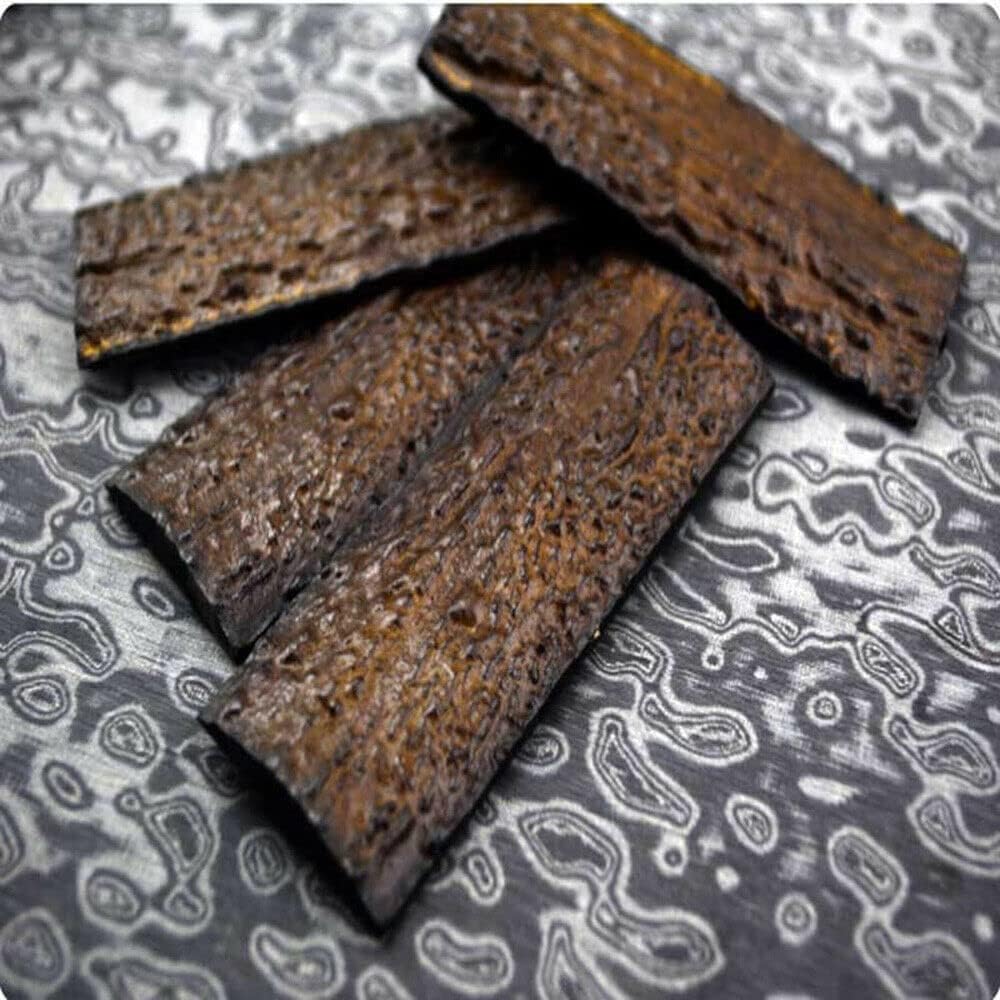 2 piezas de cornamenta de ciervo mango de cuchillo escalas DIY losas de material POM resina espada fabricación nuevo