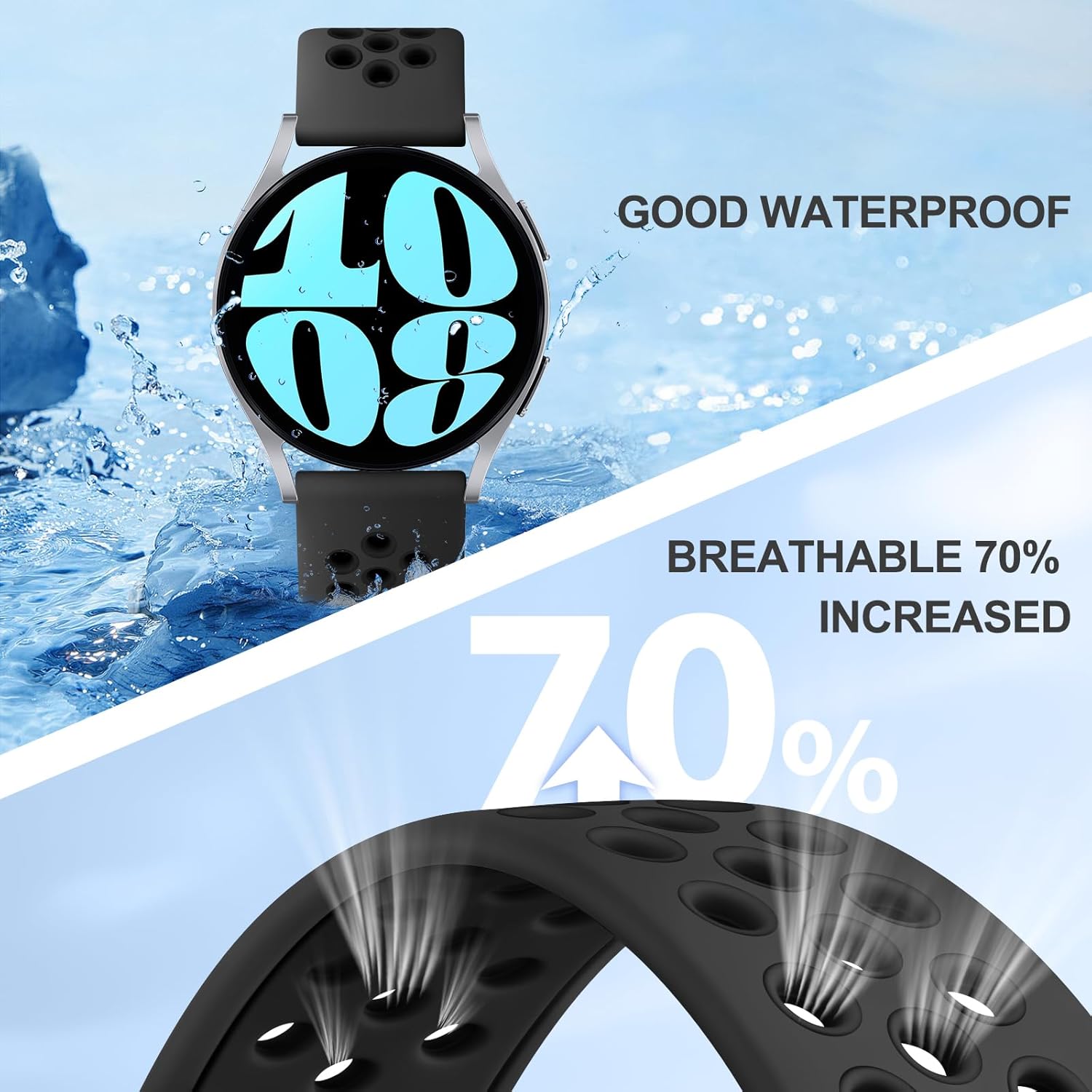 Meliya Correa de silicona de repuesto para Gizmo Watch 3 2 1 bandasGabb Watch 2 1 bandas para niños, 0.787 pulgadas, transpirable, impermeable,