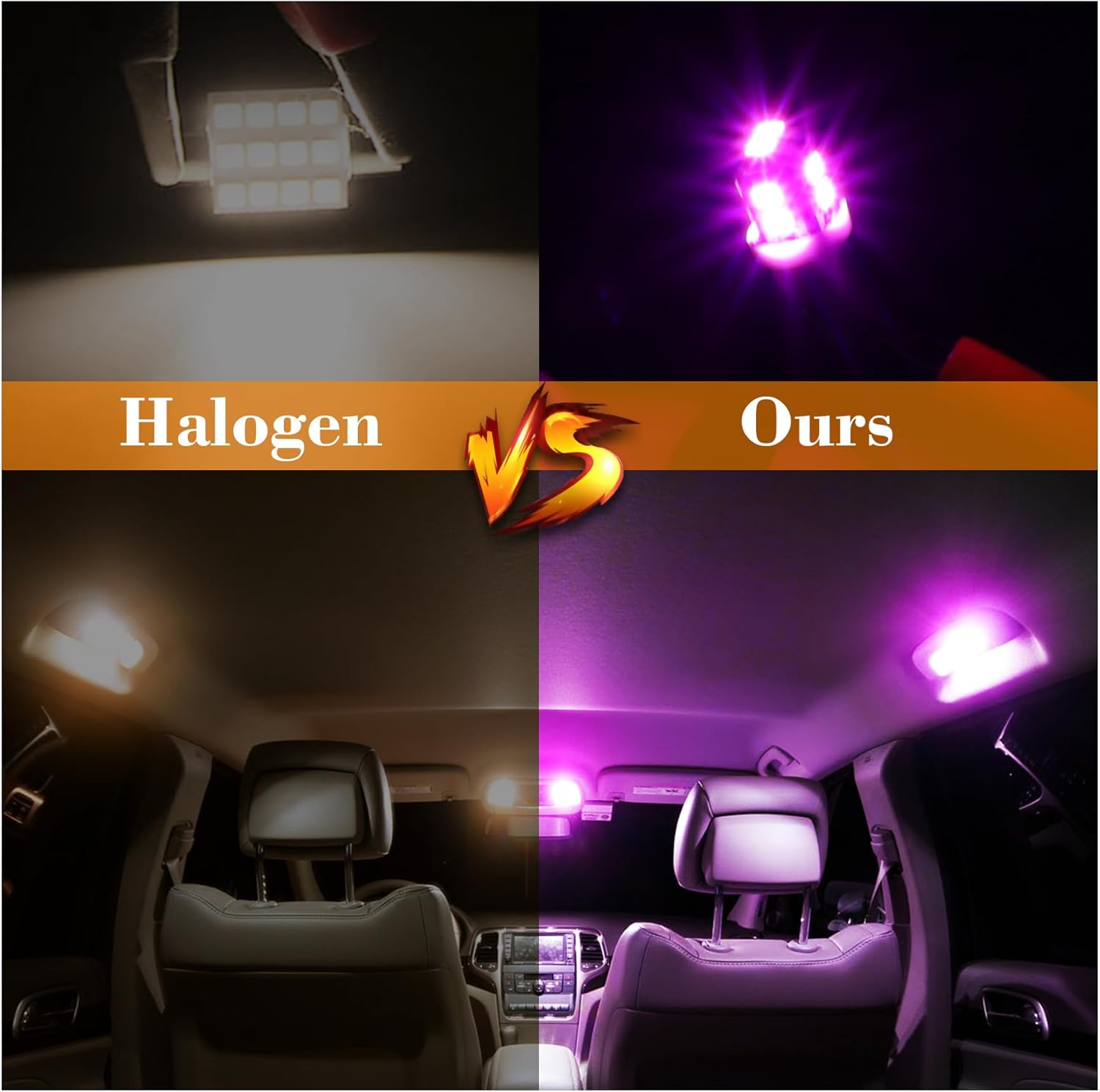 Juego de 24 bombillas LED para interior de automóvil, 194 T10 DE3175 578, 1.220 in, 1.654 in, luces de repuesto interiores para mapa, placa de