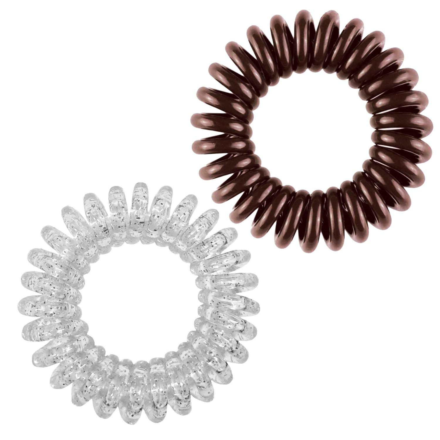Goomee Lazos para el cabello en espiral para mujer, paquete de 8  elásticos fáciles de quitar, evitan enredos y roturas, soportes para cola de