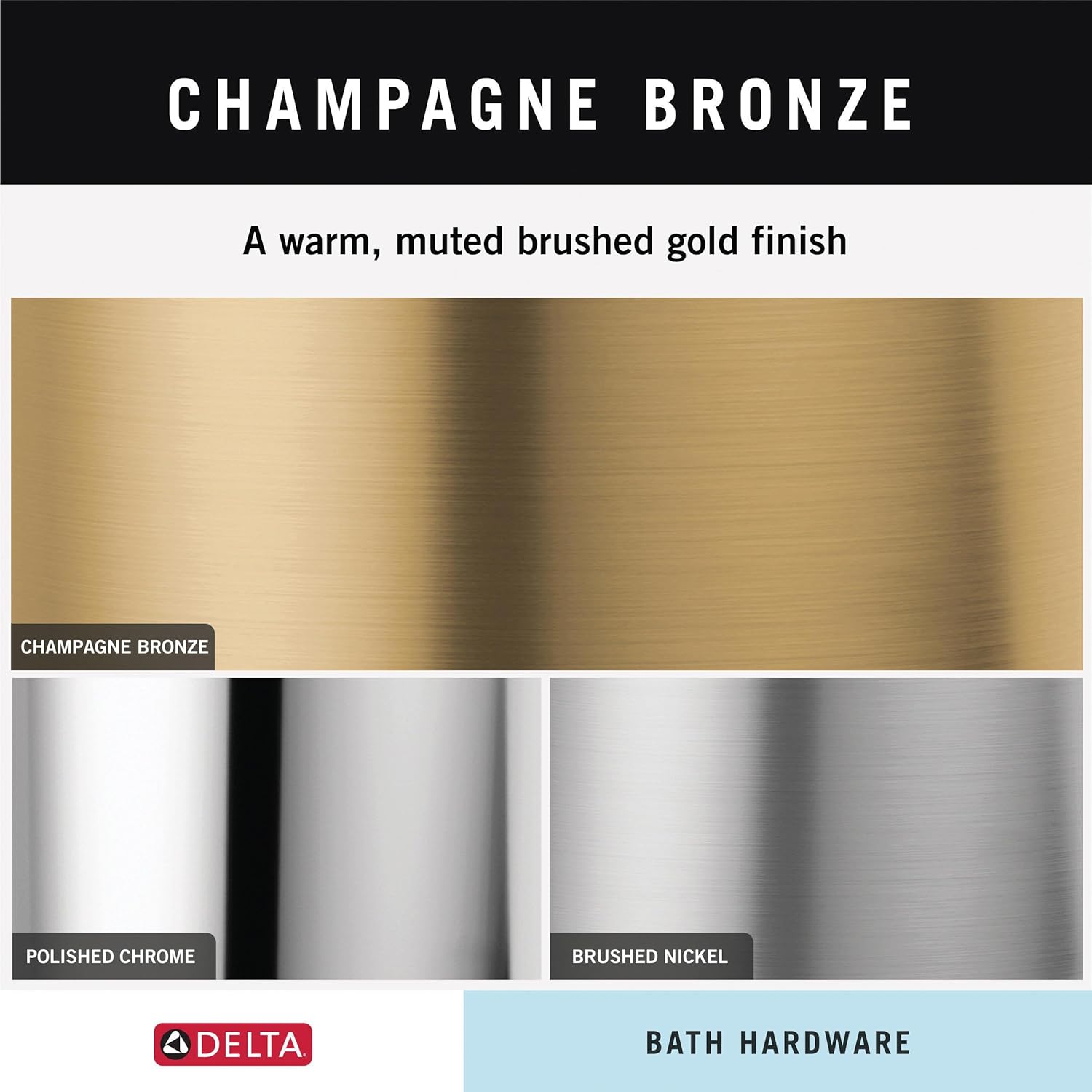 Delta 78924-CZ Tetra – Toallero de baño (24 pulgadas), color bronce champán