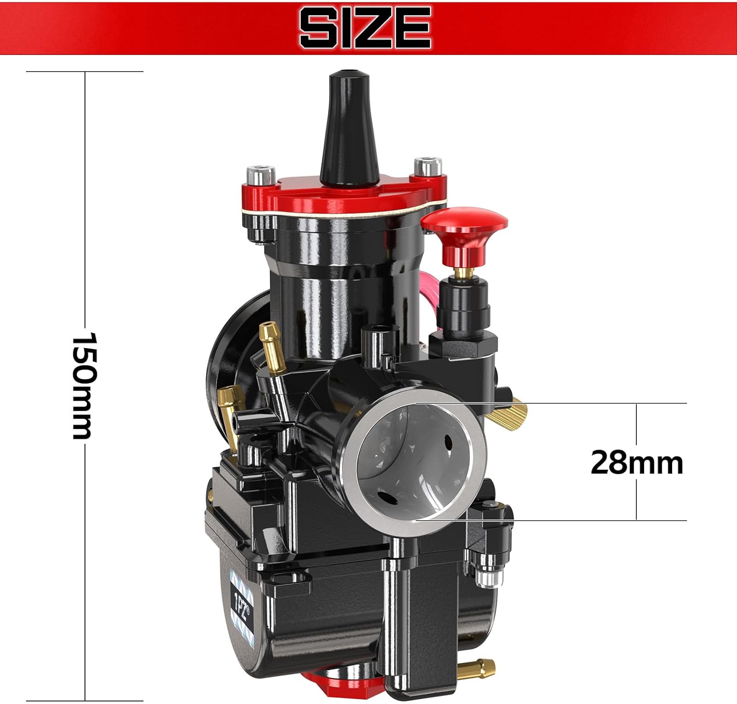 1PZ PW0-K28 PWK – Carburador de repuesto de 1.102 in para motocicletas Pit Dirt Bike Motocross Enduro Off Road ATV Quad Scooter de 75 cc-125 cc
