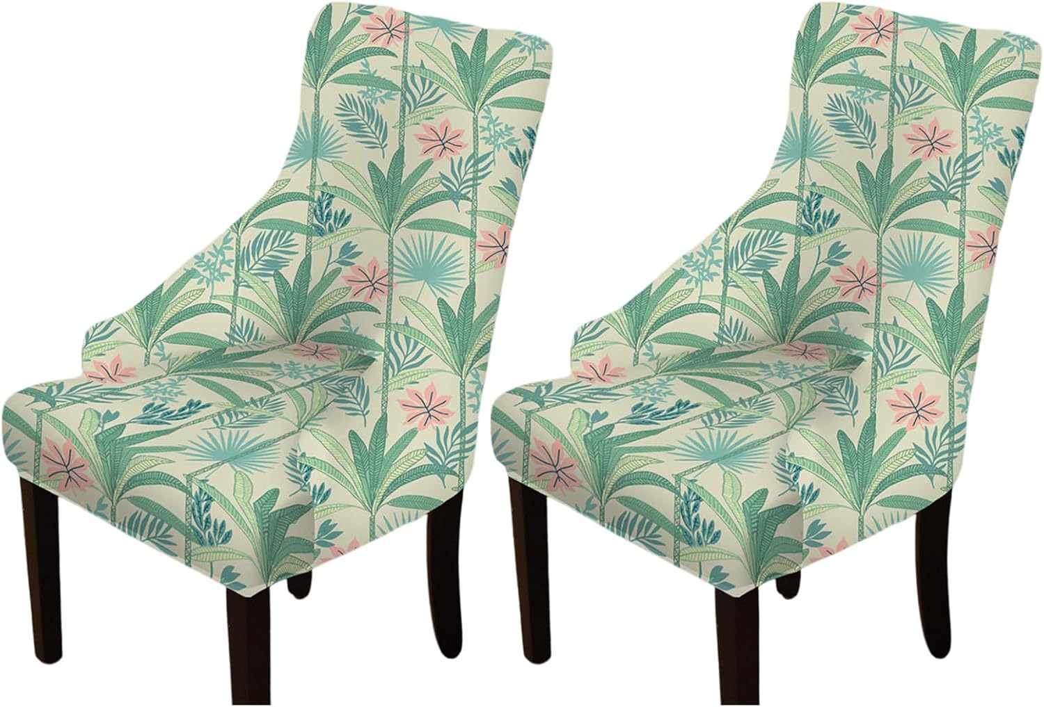 CRFATOP Funda elástica para silla lateral con respaldo de ala, funda estampada para silla de acento lavable, funda reutilizable para silla de