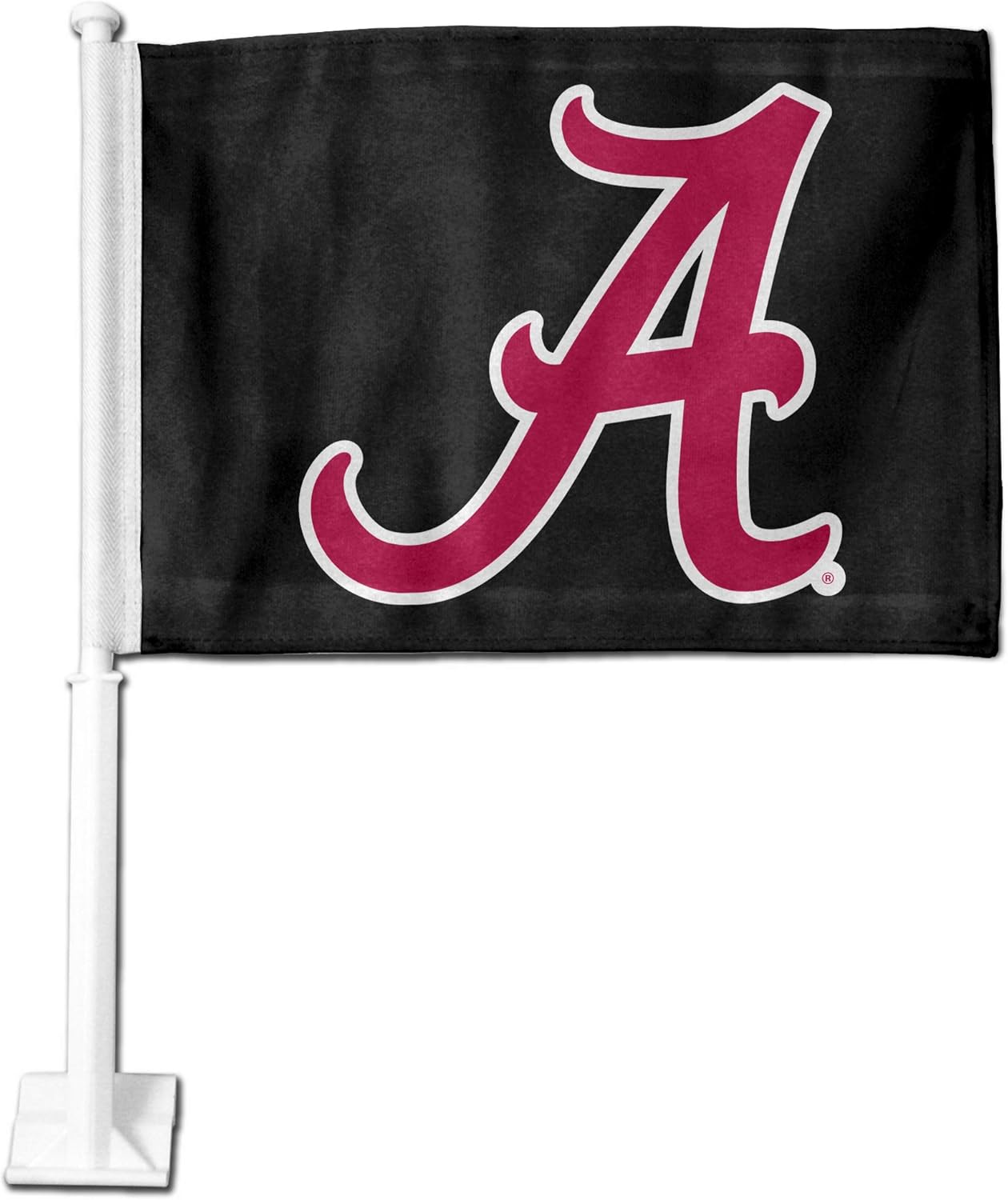 Rico Industries NCAA Georgia Bulldogs – Bandera de coche negra con poste incluido de 16 x 19.5 pulgadas