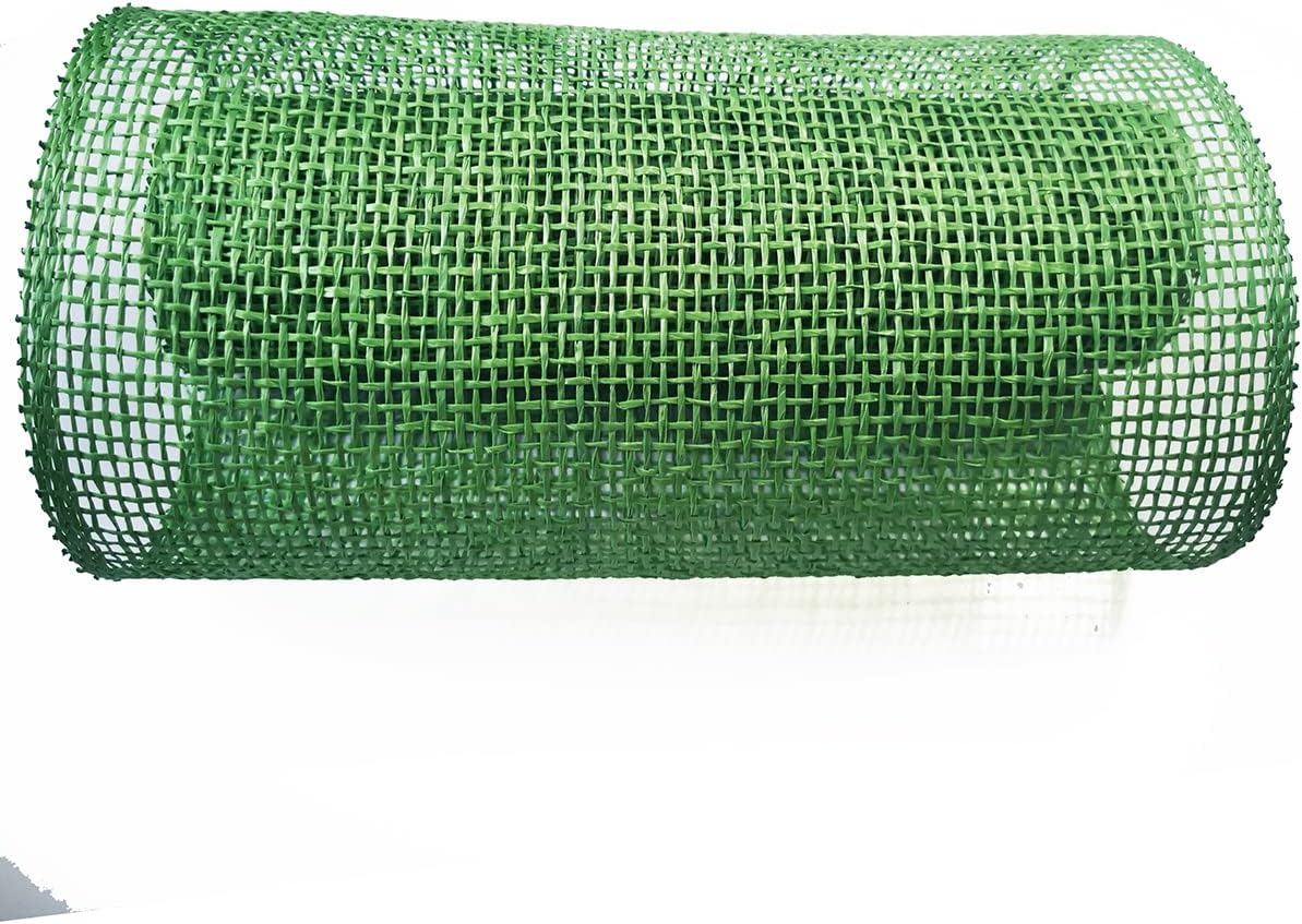 Malla de arpillera de poliéster de 10 pulgadas de malla decorativa de 10 pulgadas Rollos de arpillera de 5 yardas (verde)