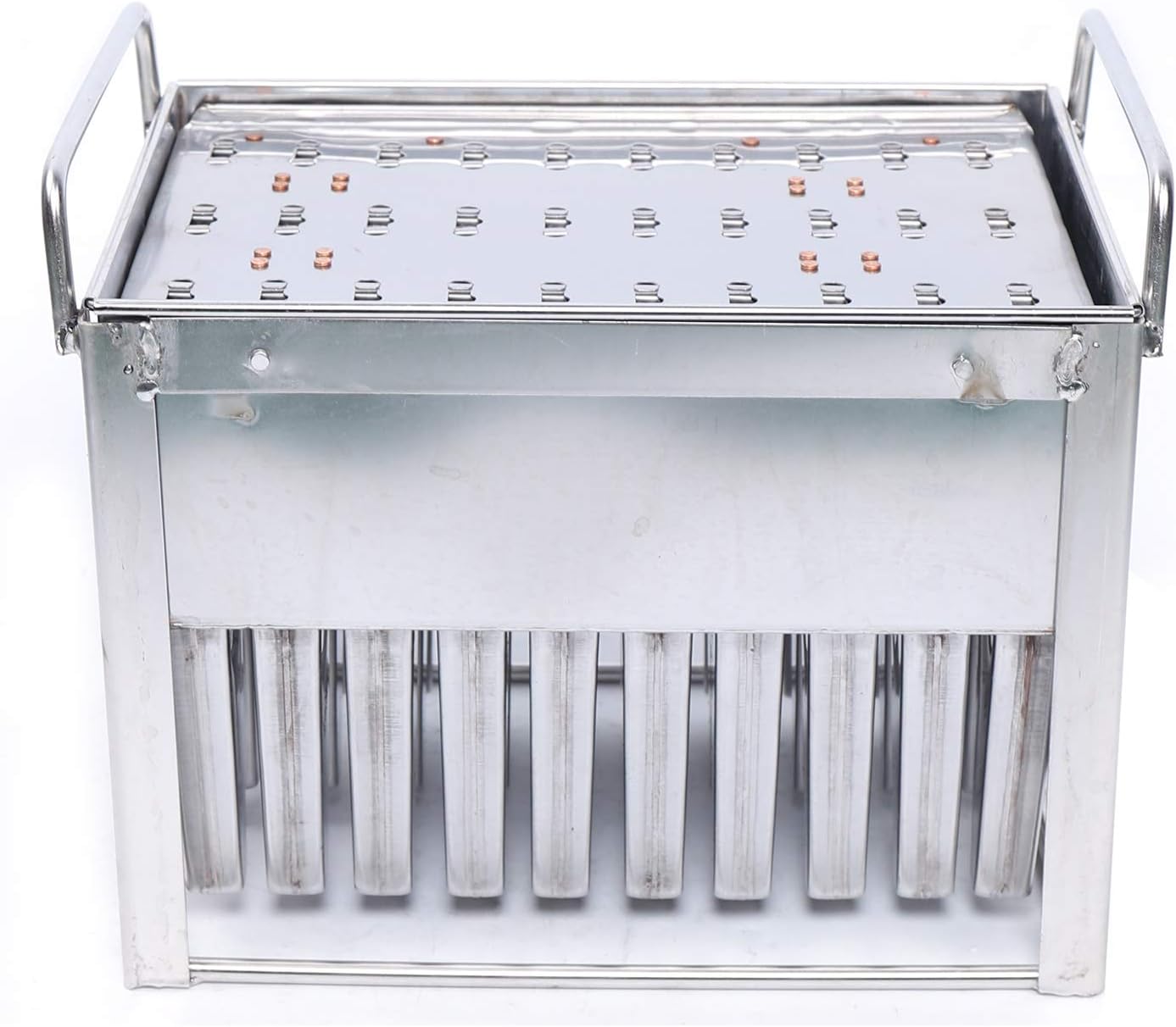 PIOJNYEN Moldes de paletas de acero inoxidable, 30 moldes para paletas de hielo, hechos a mano, con soporte para palillos, para hacer paletas de