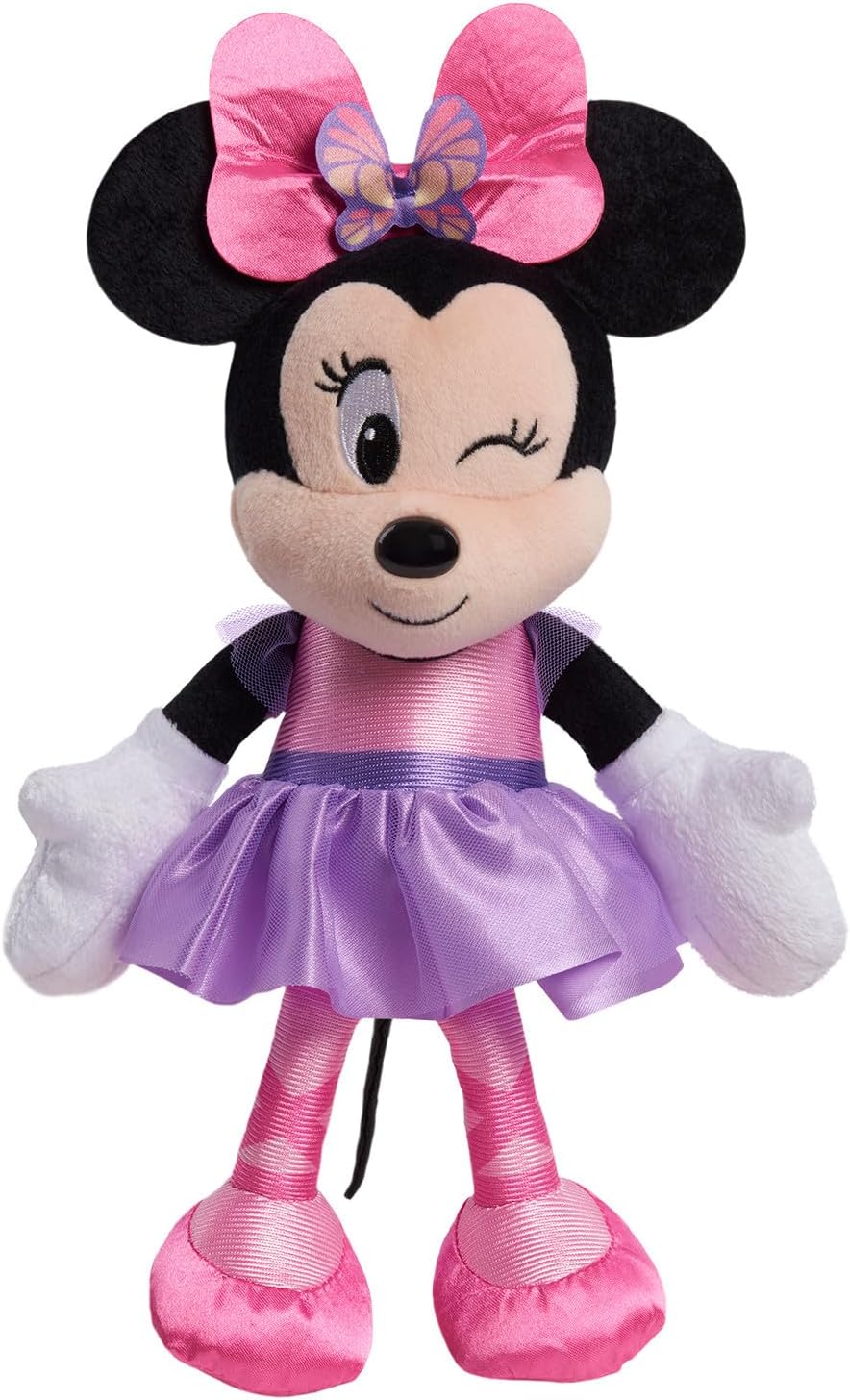 Just Play Disney Junior Minnie Mouse Ballerina – Animal de peluche pequeño, con licencia oficial para niños de 2 años en adelante