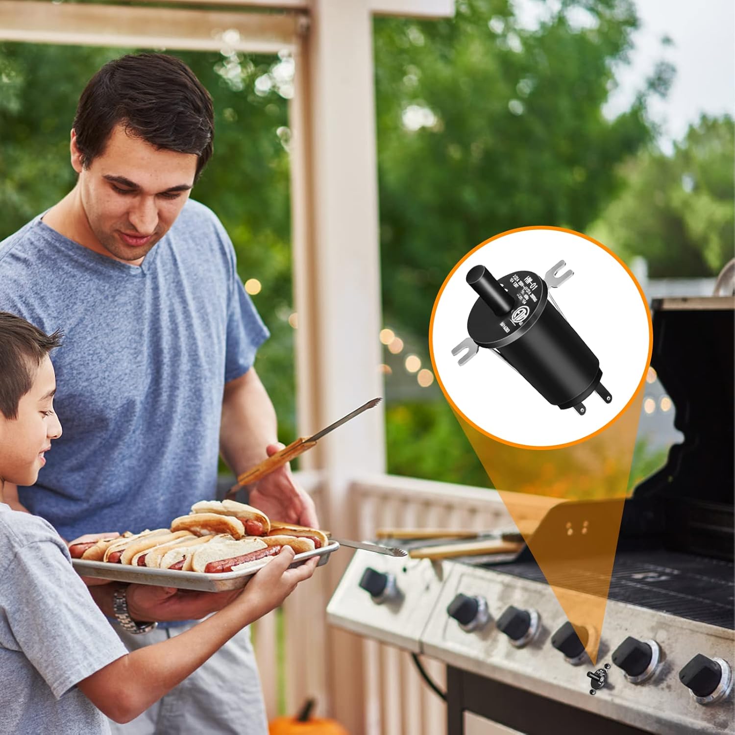Tapa de tolvainterruptor de puerta pieza de repuesto para Masterbuilt Gravity Series 5608001050 Xl y parrilla digital de carbón y ahumador, 1 paquete