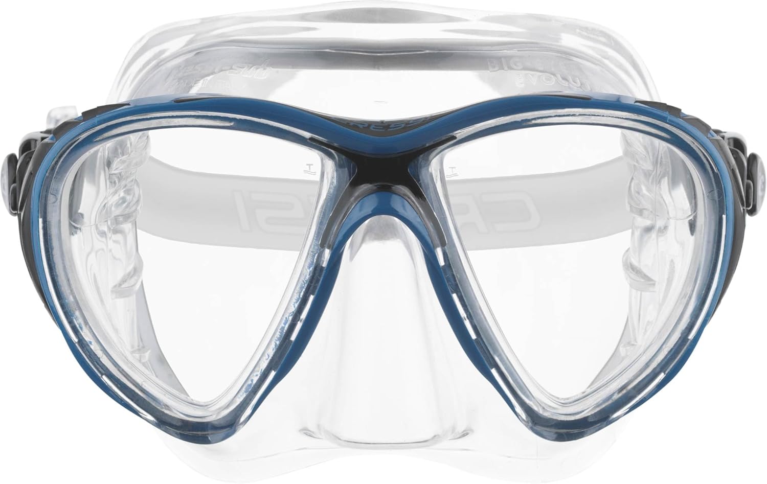 Cressi Máscara de buceo de alta gama para adultos, fabricada en silicona de cristal revolucionario, cristal evolutivo de ojos grandes fabricado en