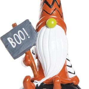 Gallerie II Figura decorativa de gnomo Boo para decoración de Halloween, color naranja Gallerie II Figura decorativa de gnomo Boo para decoración de Halloween, color naranja