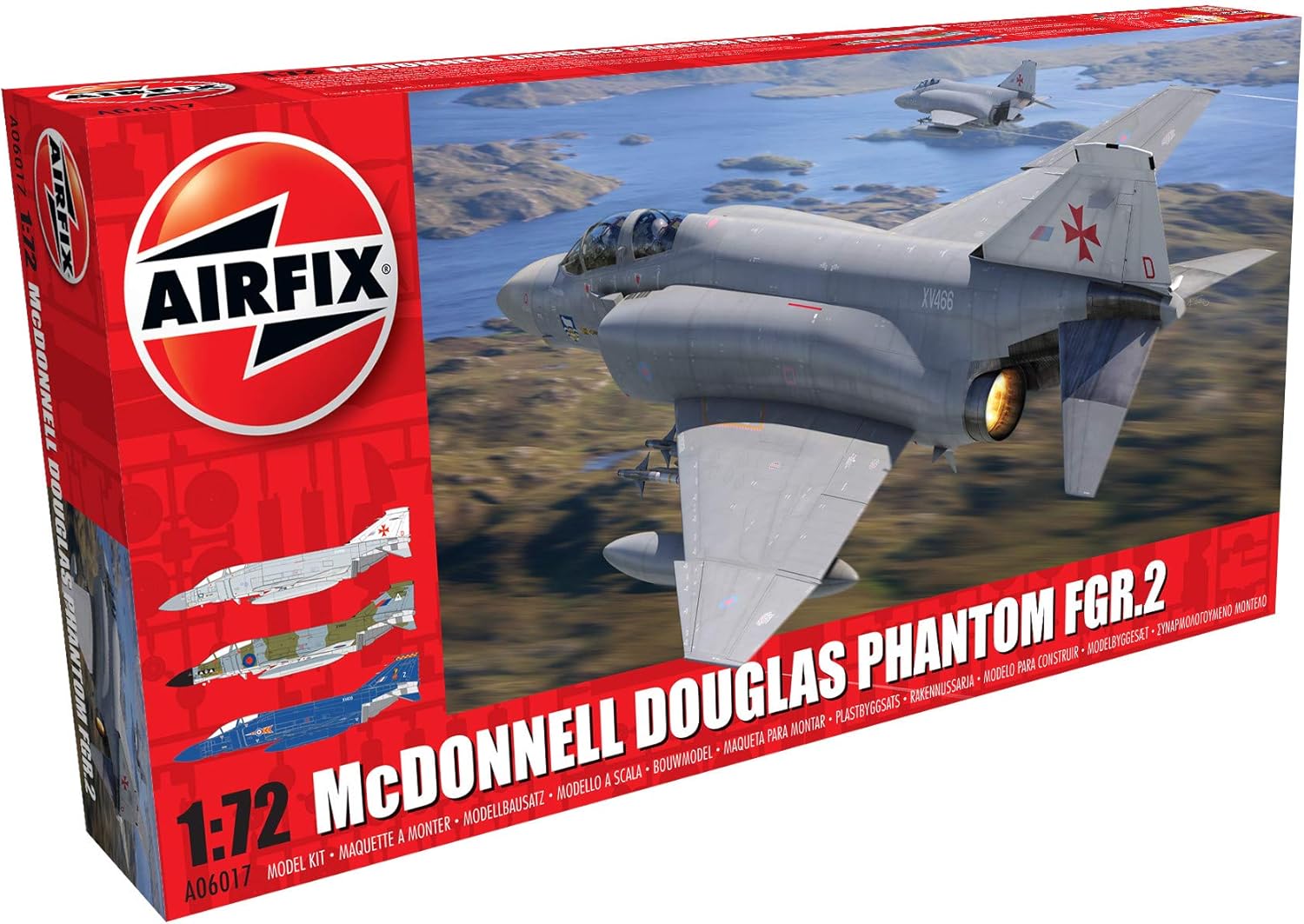 Airfix Mcdonnell Douglas Phantom FGR.2 172 – Kit de modelo de plástico para aviones militares A06017, pequeño