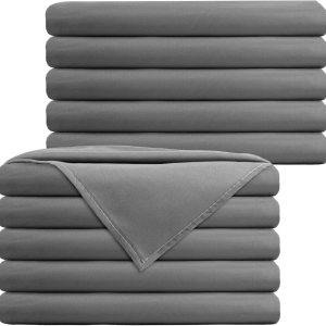 Tudomro Paquete de 10 sábanas encimeras de tamaño individual a granel de calidad de hotel, resistentes a las arrugas, resistentes a las manchas, Tudomro Paquete de 10 sábanas encimeras de tamaño individual a granel de calidad de hotel, resistentes a las arrugas, resistentes a las manchas,