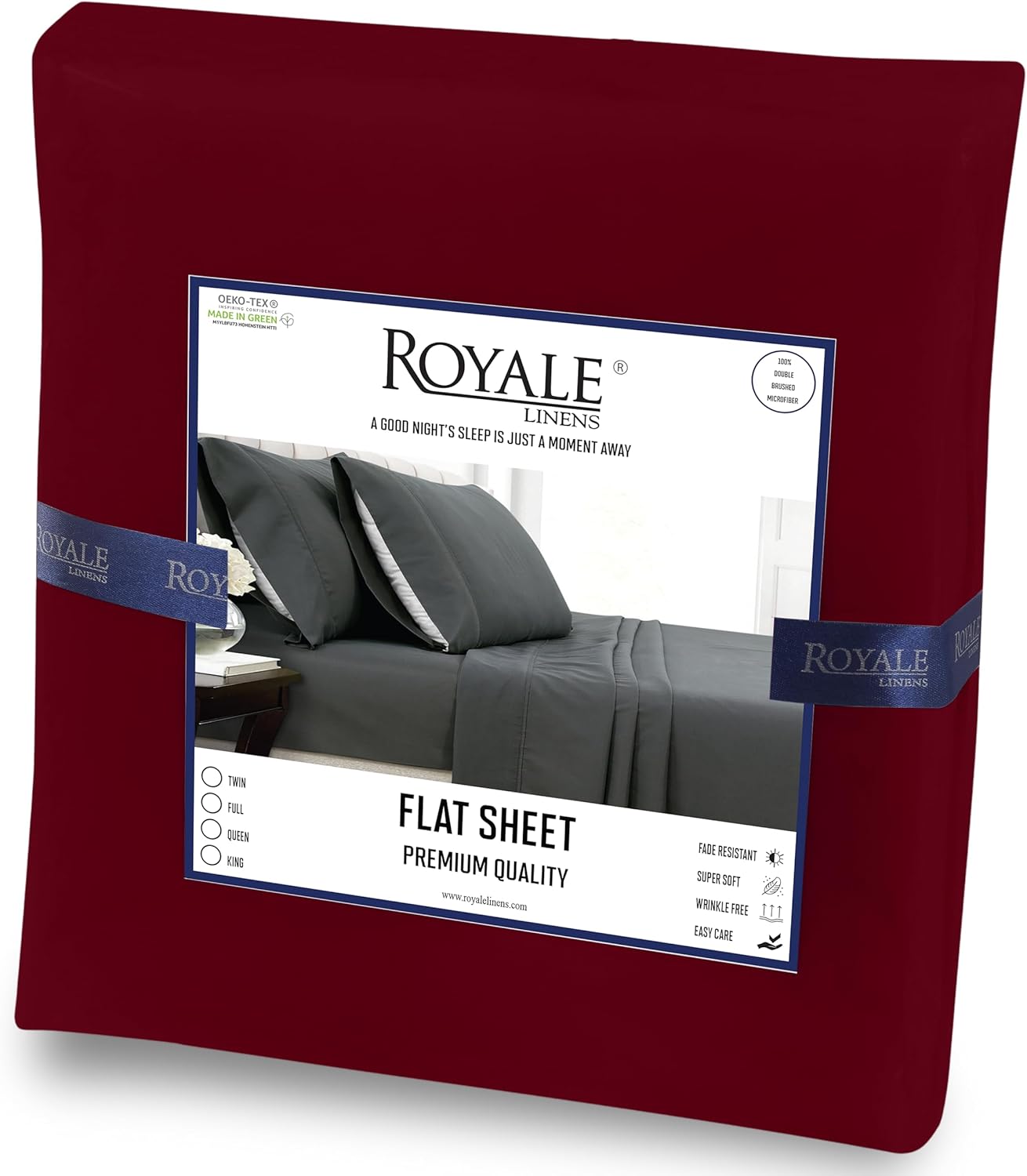 Royale Linens – Sábana encimera tamaño California King, microfibra cepillada 1800, ultrasuave, transpirable, resistente a arrugas y manchas, la