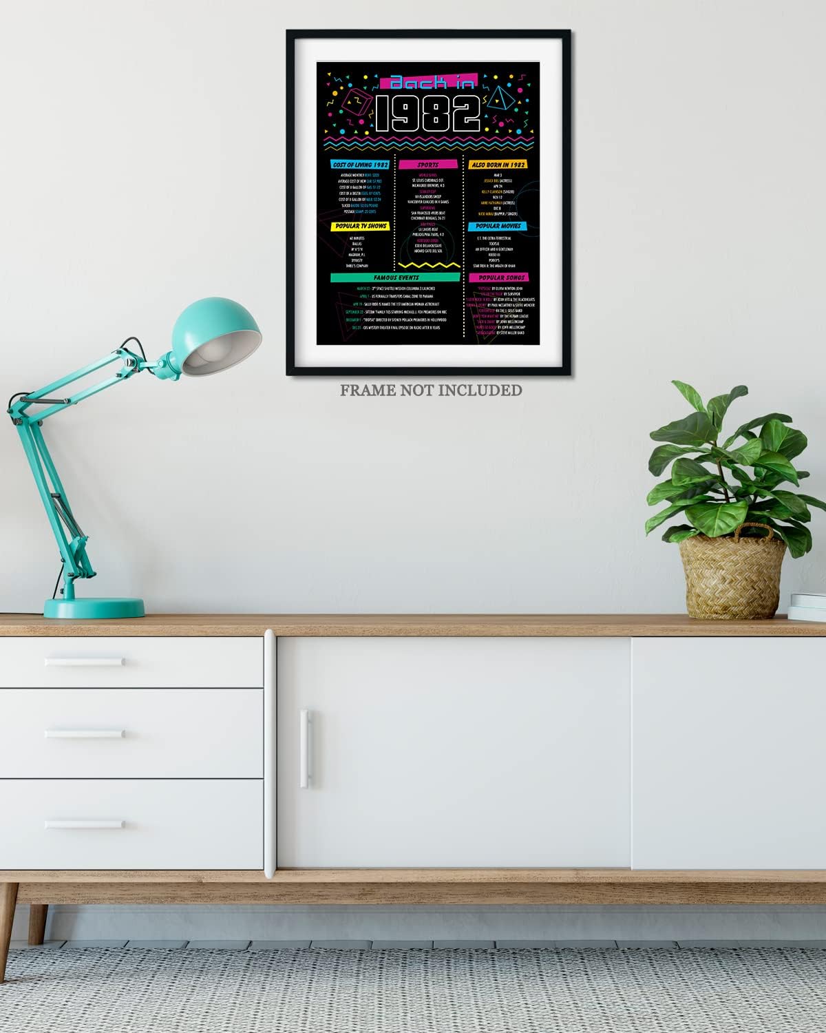 Regalos de cumpleaños número 40 para mujer – Decoración del hogar en 1982 – Regalo, decoraciones de fiesta, suministros para aniversario de boda –