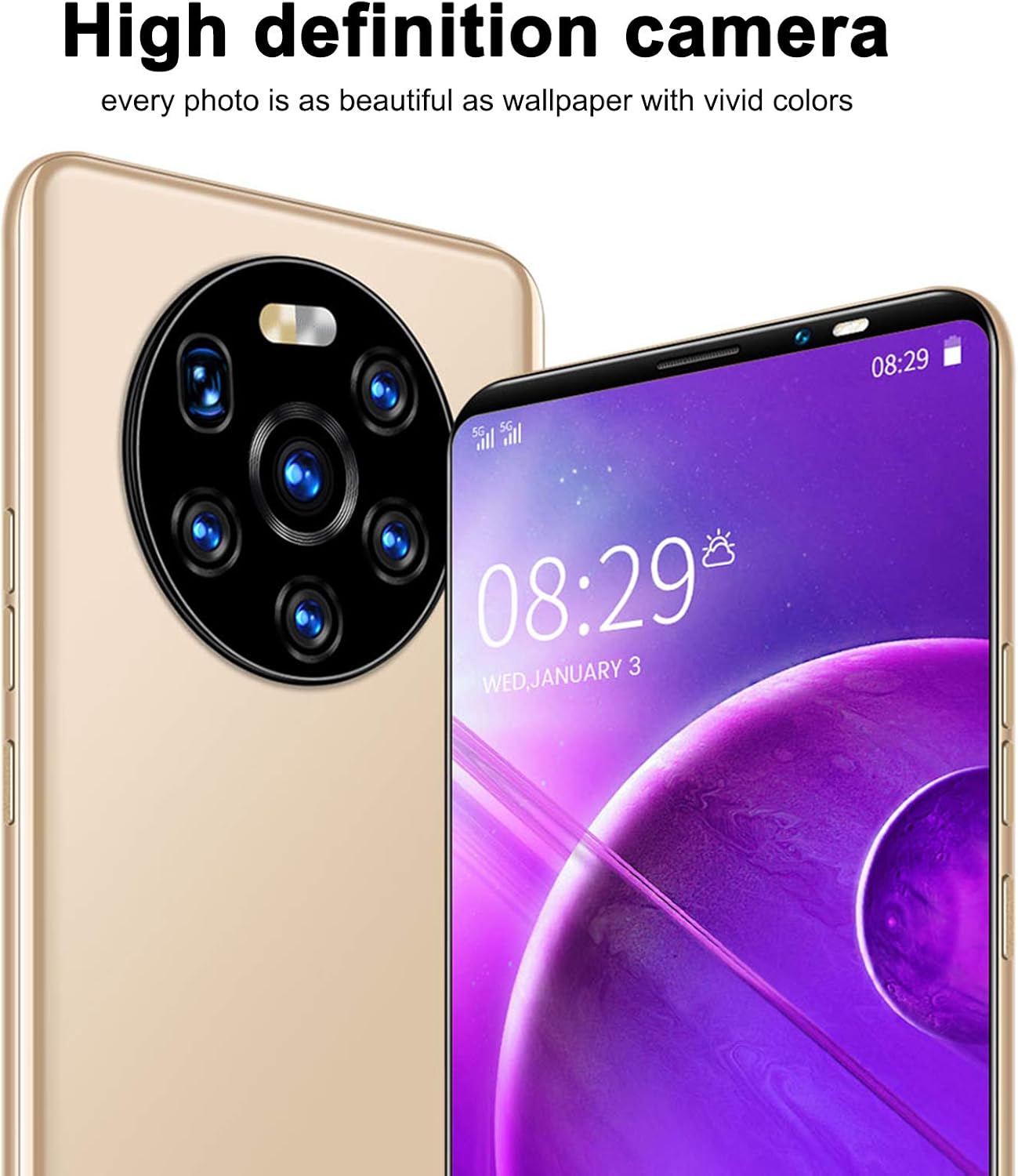 KIKYO Teléfonos inteligentes desbloqueados, LANDVO mate40 pro 5.45 pulgadas pantalla HD teléfono Android, teléfono celular desbloqueado dual SIM
