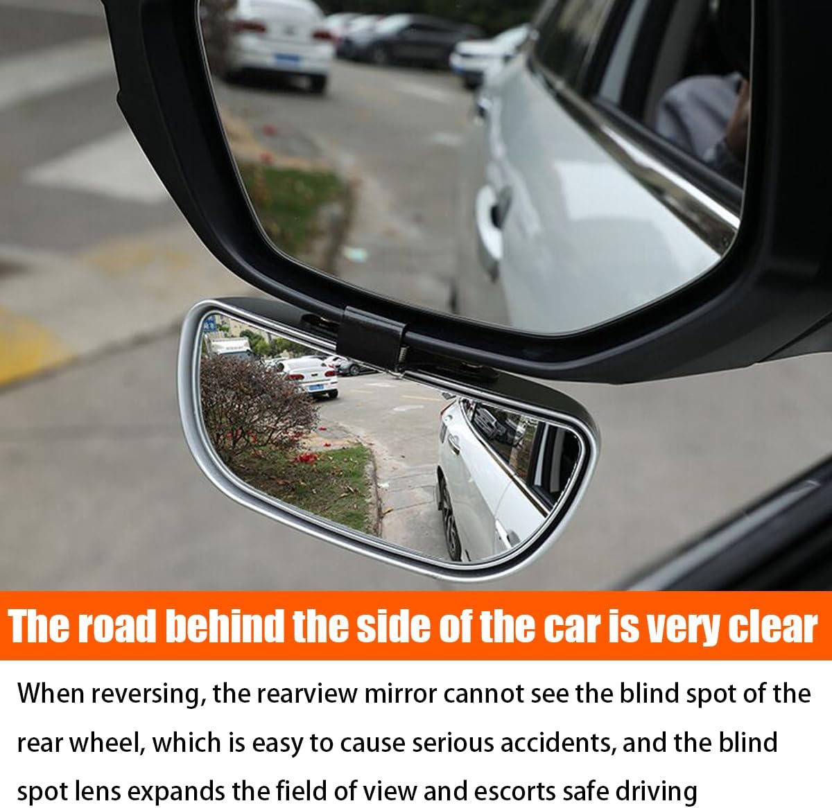 Espejo de punto ciego para automóvil, espejo retrovisor convexo ajustable de vidrio HD, accesorios exteriores automáticos, espejo rectangular