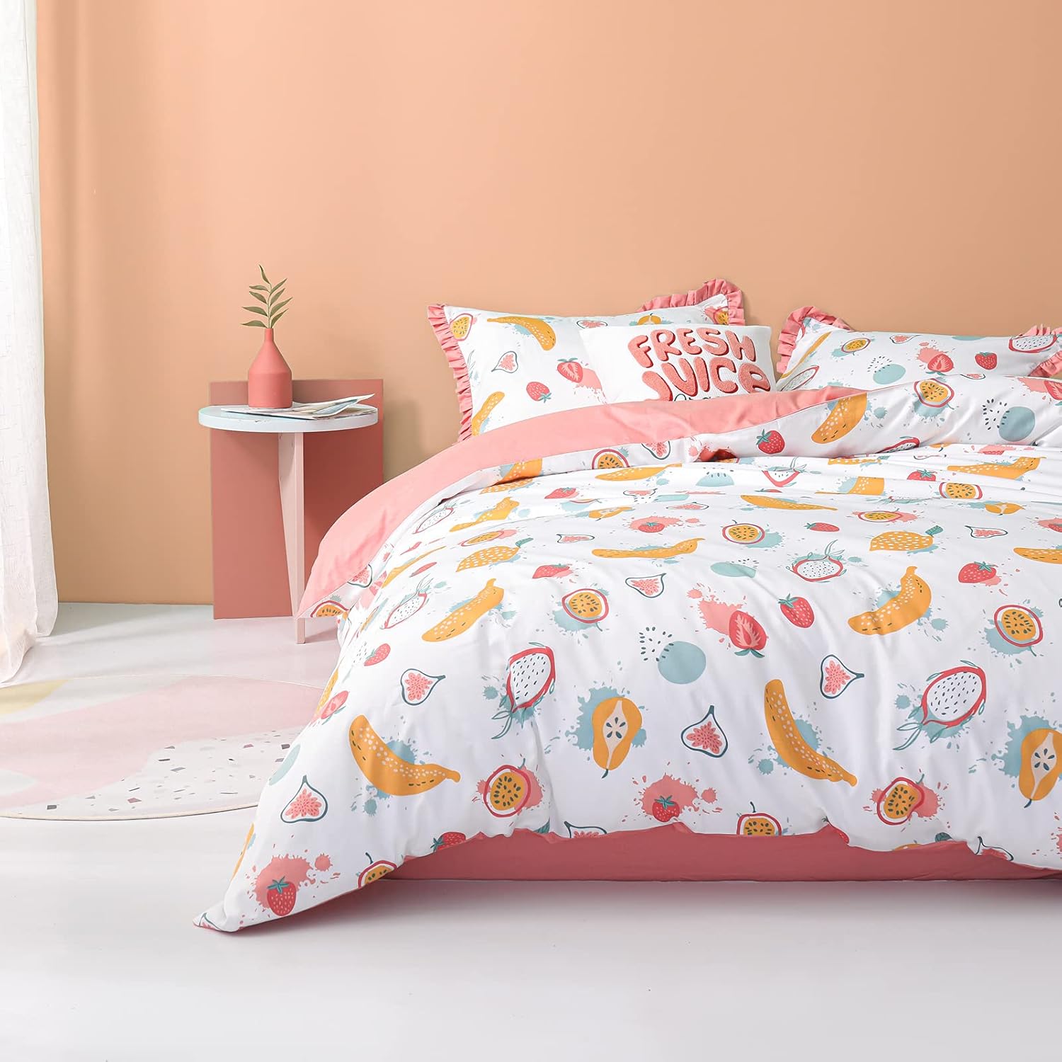 Simple&Opulence Funda de edredón 100% algodón orgánico para niños y adolescentes, funda de edredón suave de 3 piezas con cierre de cremallera, juego
