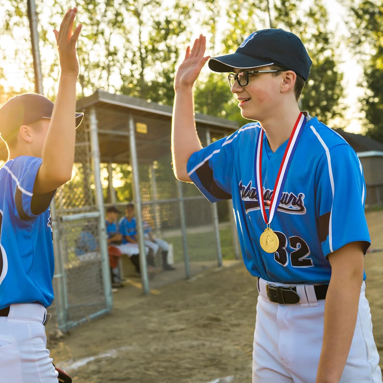 Henoyso 24 medallas de premio de béisbol para niños, medallas de oro de béisbol, medallas de premio, premios de béisbol de aleación de zinc, premios