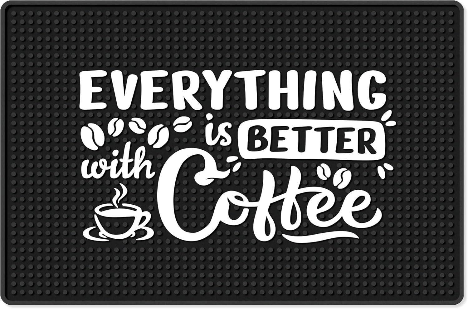 Tapete para barra de café (18 x 12 pulgadas), silicona absorbente y antideslizante, perfecto para cafeteras, máquinas de café expreso y encimeras,
