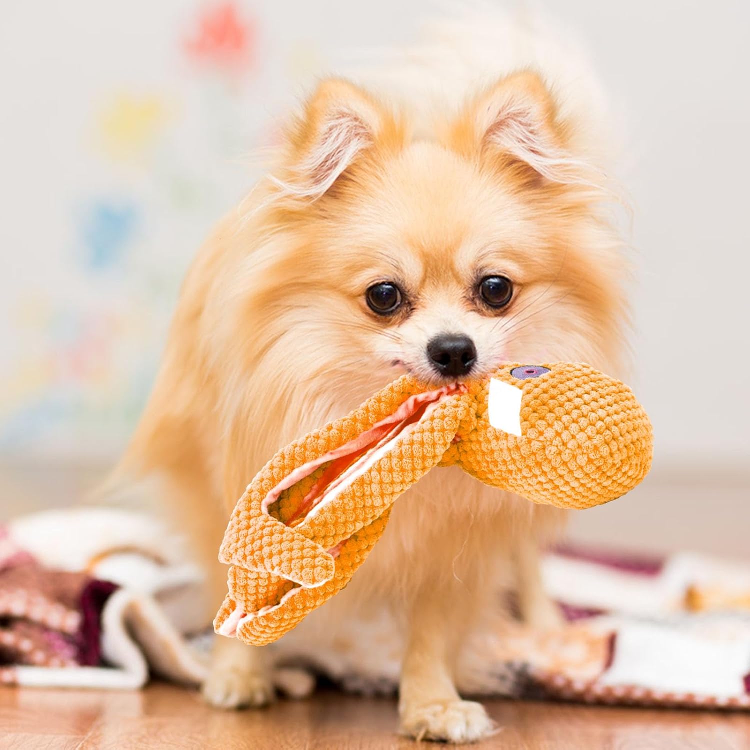 Juguetes chirriantes para perros, juguetes de peluche arrugados para perros grandes, medianos y pequeños, juguetes masticables duraderos de pulpo
