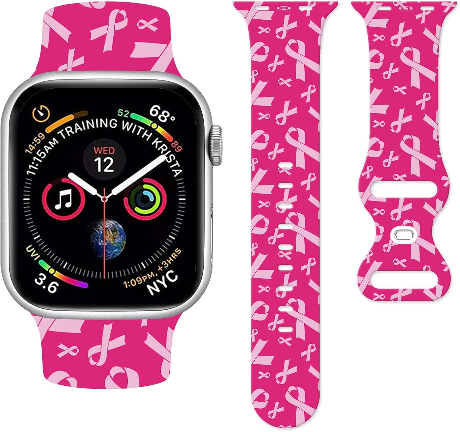 Compatible con Apple Watch Band de 1.496 pulgadas, 1.575 pulgadas, 1.654 pulgadas, 1.732 pulgadas, 1.732 pulgadas, Halloween, día de San Valentín,