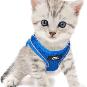 TwoEar Arnés de gato a prueba de escape, suave chaleco ajustable para perro, de malla transpirable, chaqueta reflectante de fácil control para TwoEar Arnés de gato a prueba de escape, suave chaleco ajustable para perro, de malla transpirable, chaqueta reflectante de fácil control para
