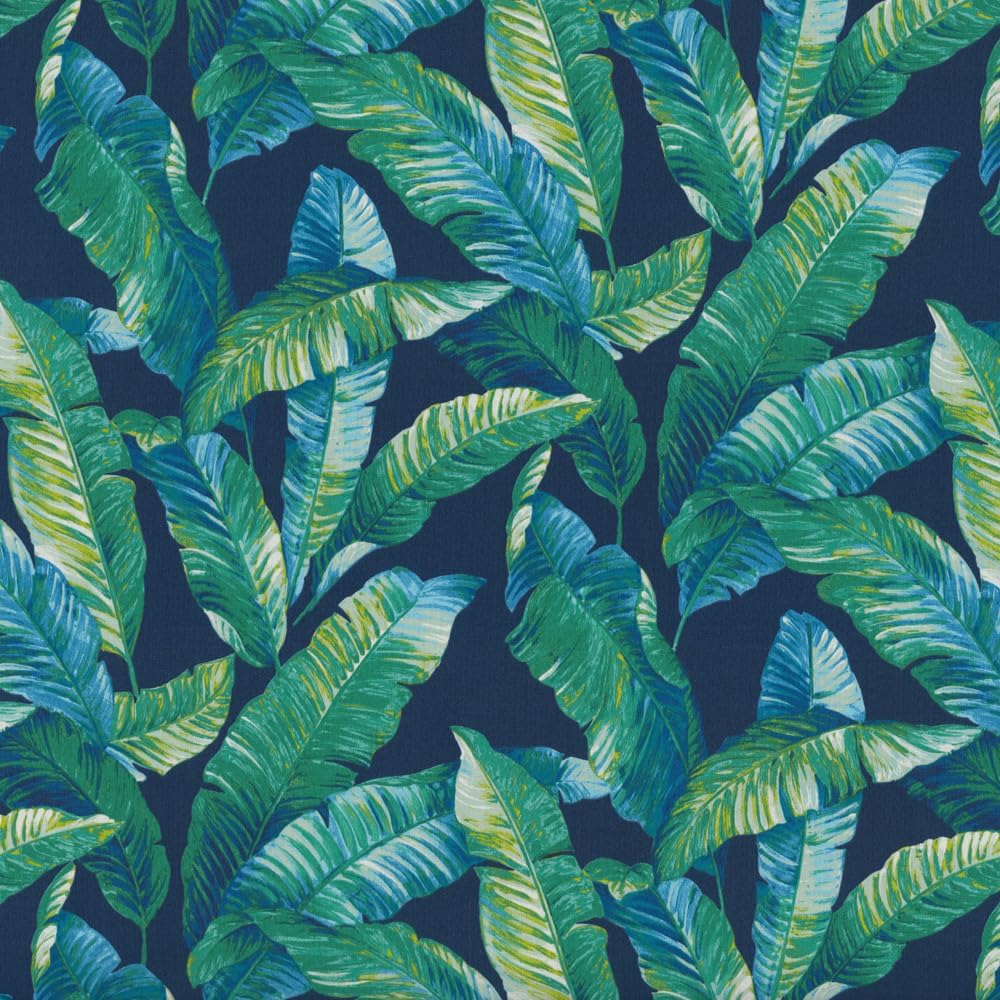 Pillow Perfect Cojín para bancocolumpio Hanalai Lagoon para exterioresinteriores, 45 x 18 pulgadas, azul